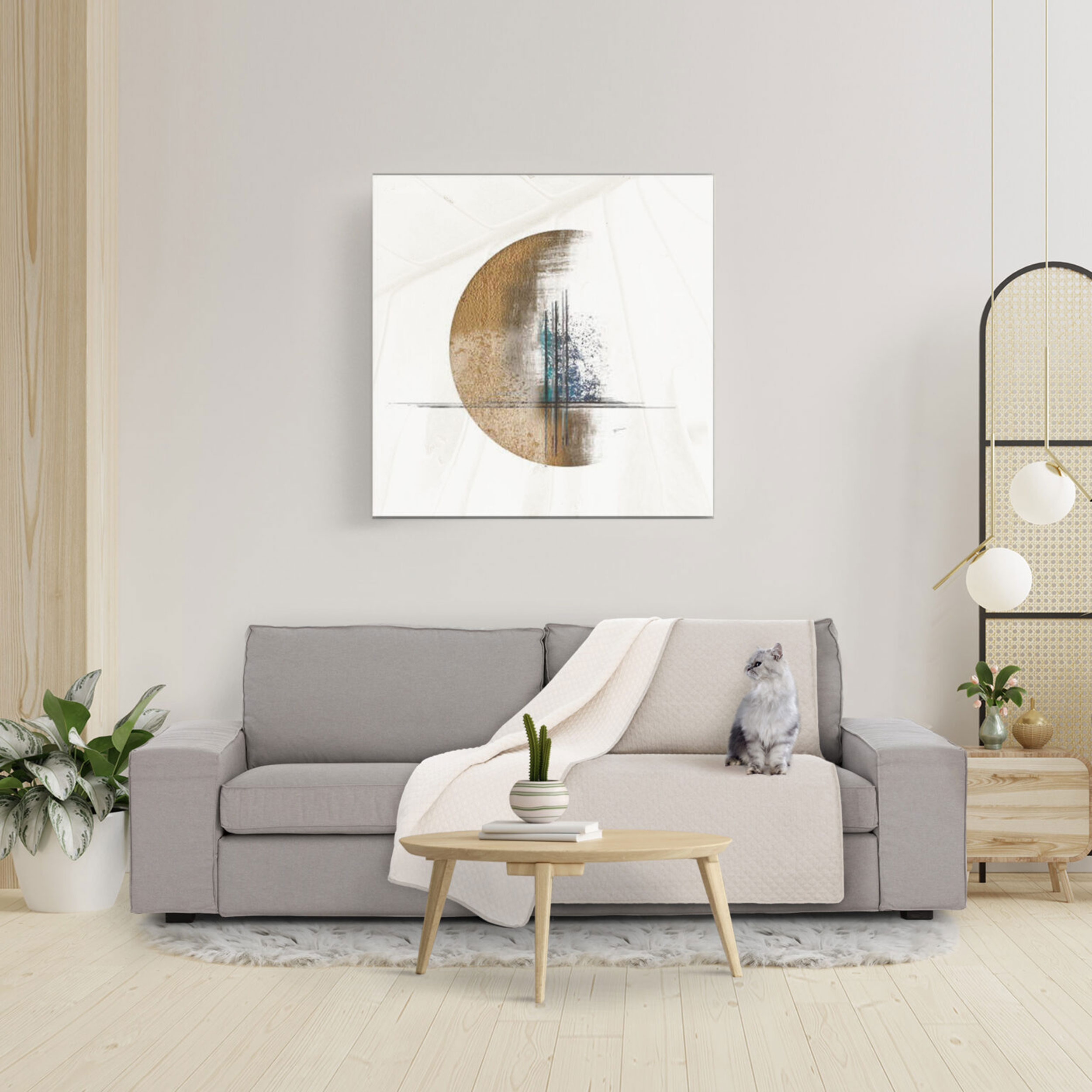 Copritutto Matelassè Rombi Tinta Unita Lino Image