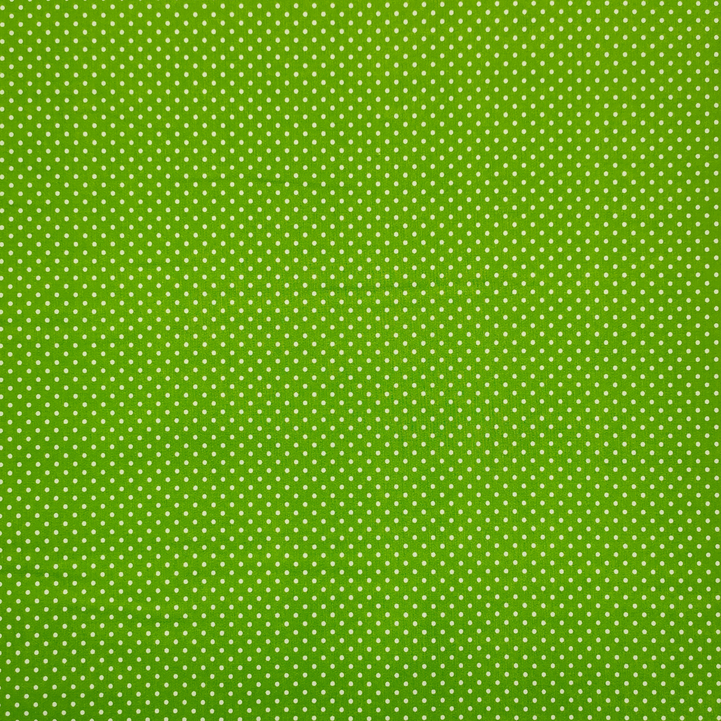 Tessuto Cotone Verde a Pois Piccoli
