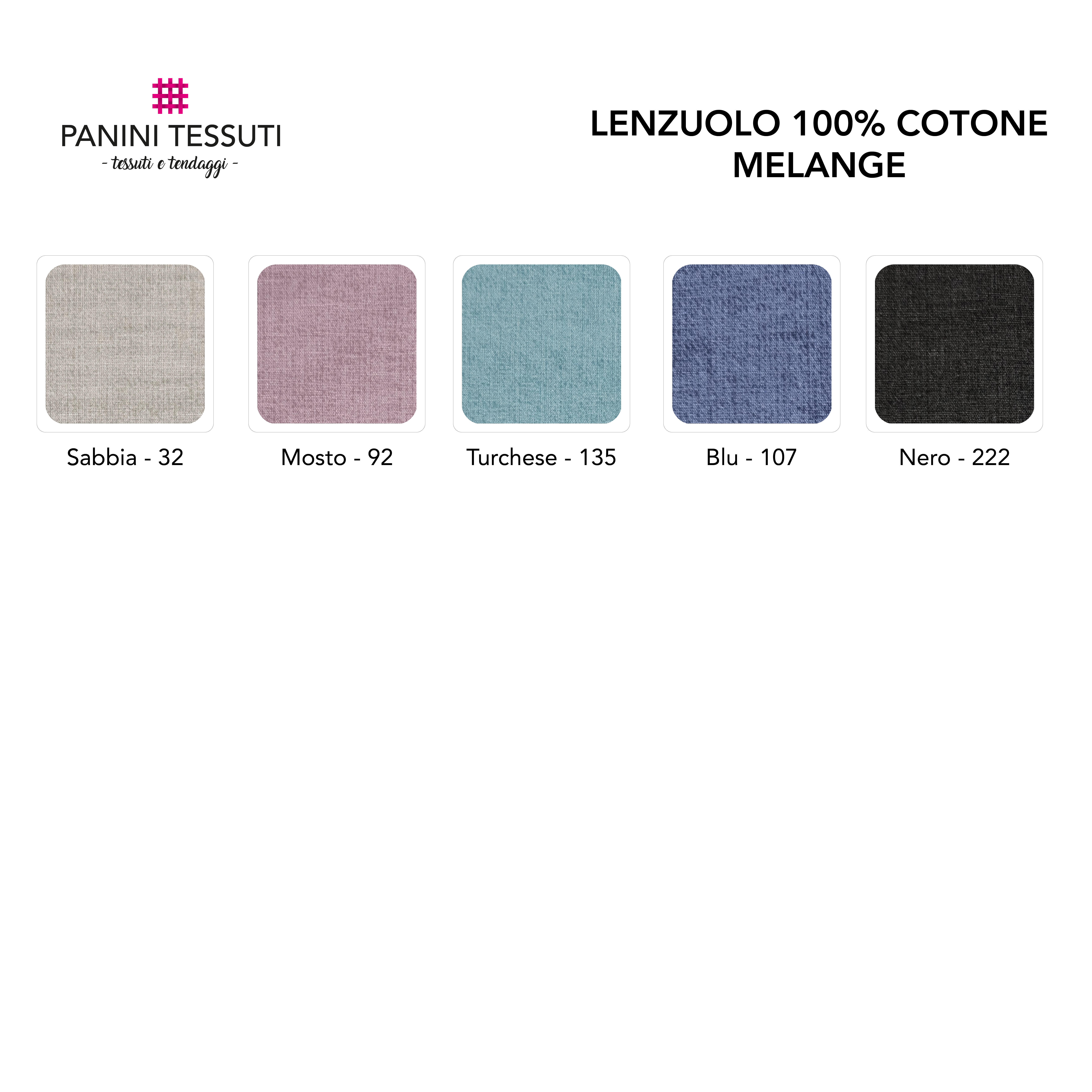 Tessuto 100% Cotone Lenzuolo Melange Image