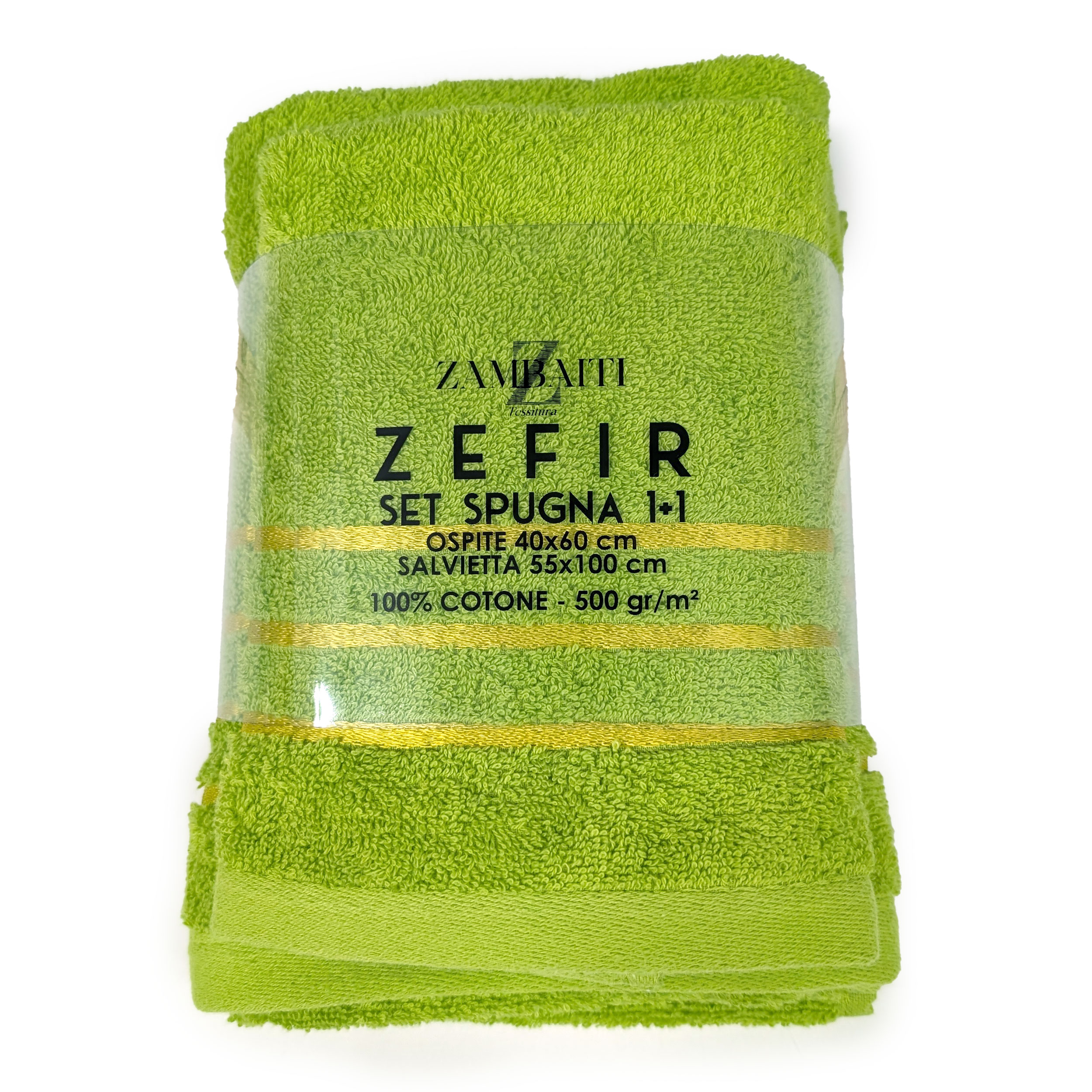 Set Asciugamani Bagno Viso e Ospite Verde Acido Image