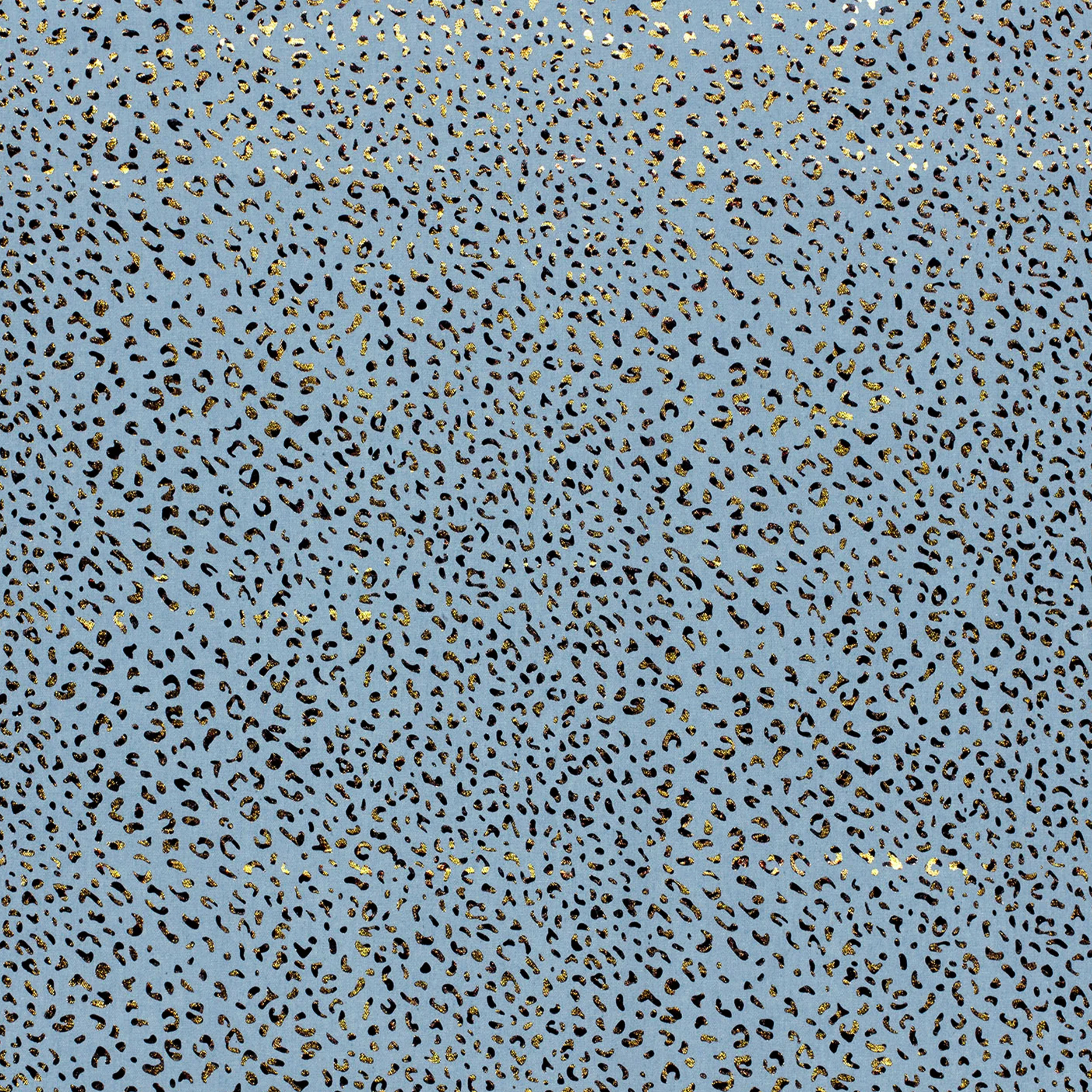 Jeans di Cotone Lavaggio Chiaro Maculato Oro 