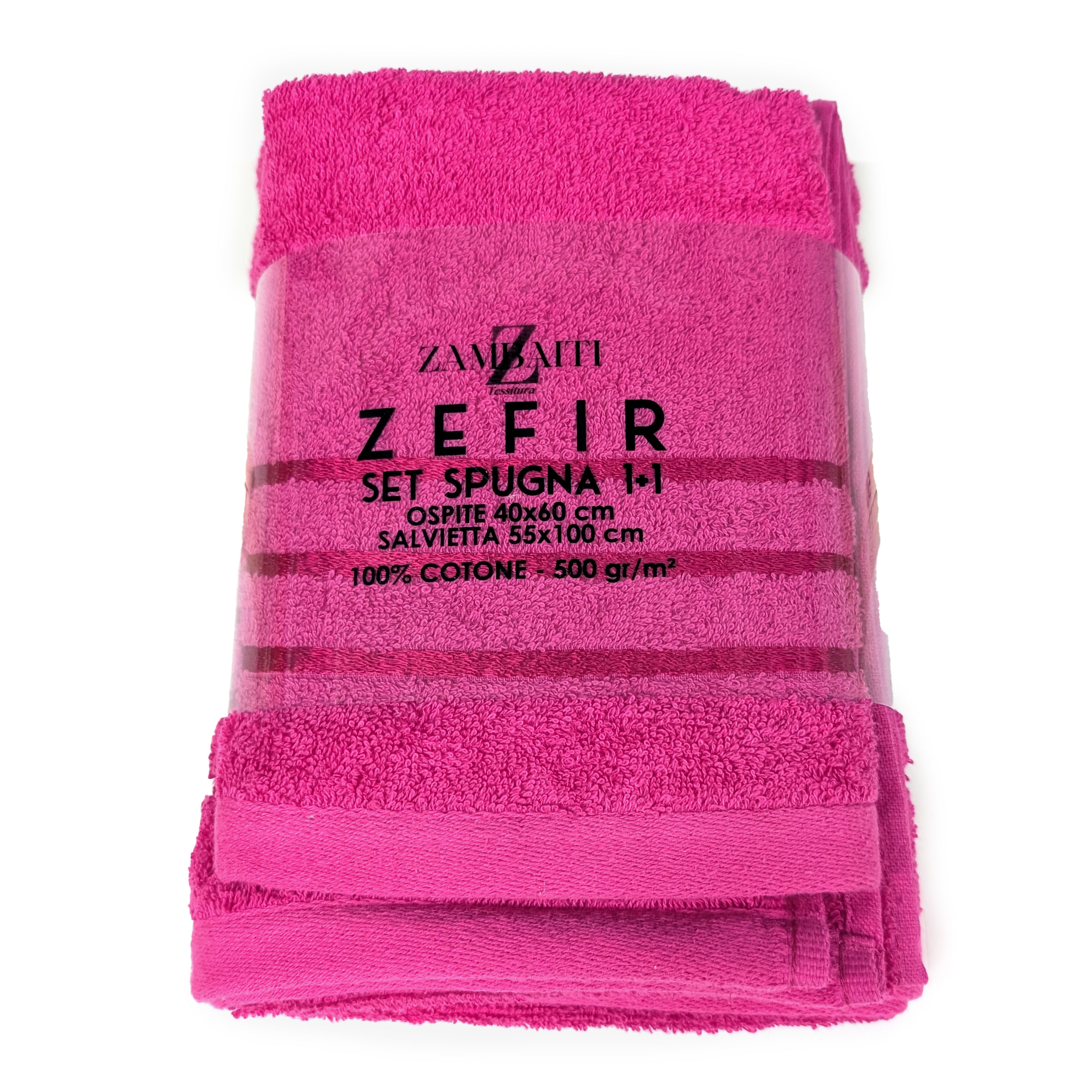 Set Asciugamani Bagno Viso e Ospite Fuxia Image