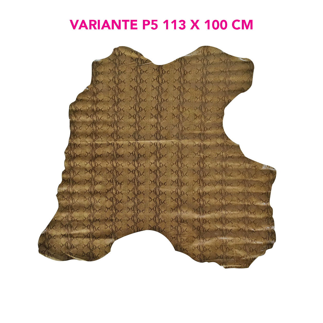 Vera Pelle Pitonata Marrone Chiaro