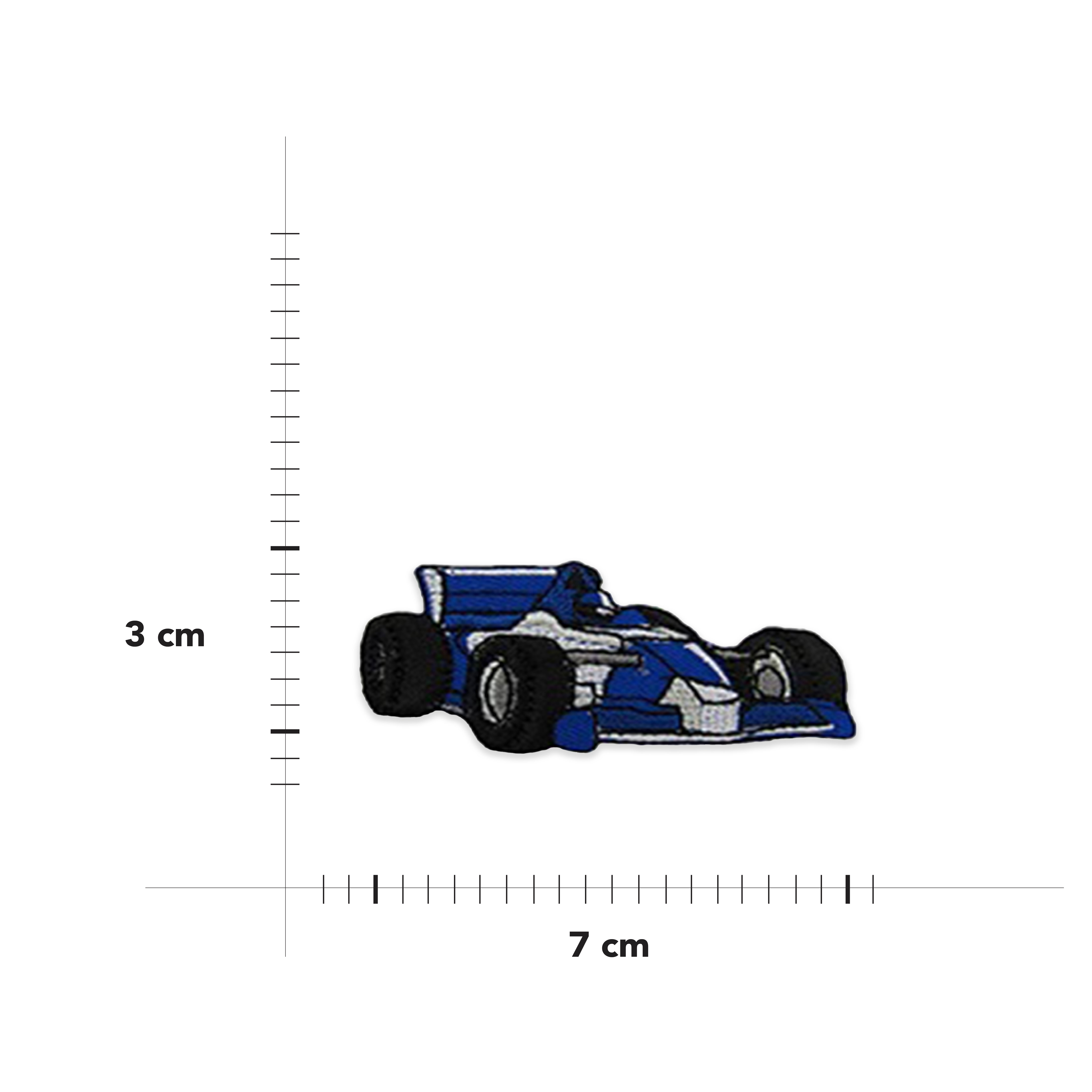  Applicazione Termoadesiva Macchina Da Corsa Blu Image