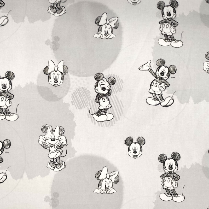 tessuto-cotone-disney-minnie-e-topolino-sketch