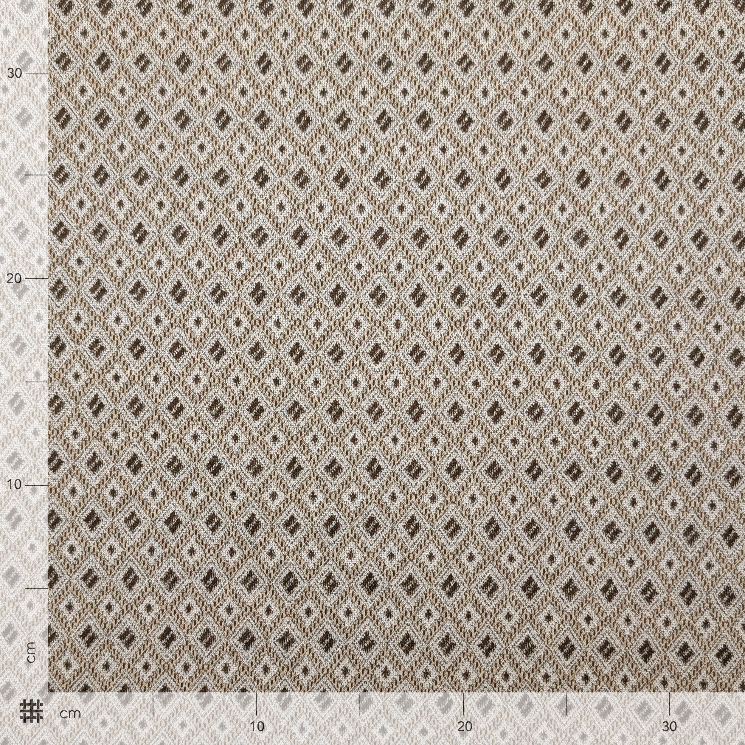 Punto Milano Misto Cotone Rombi Beige  Image