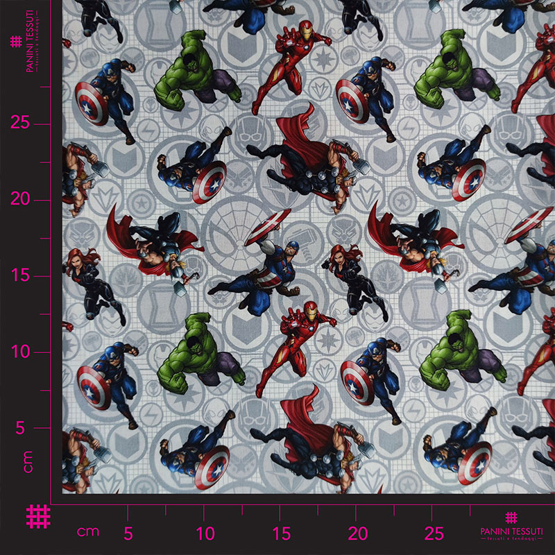 Ritaglio Tessuto Cotone Marvel Avengers 50x150 cm