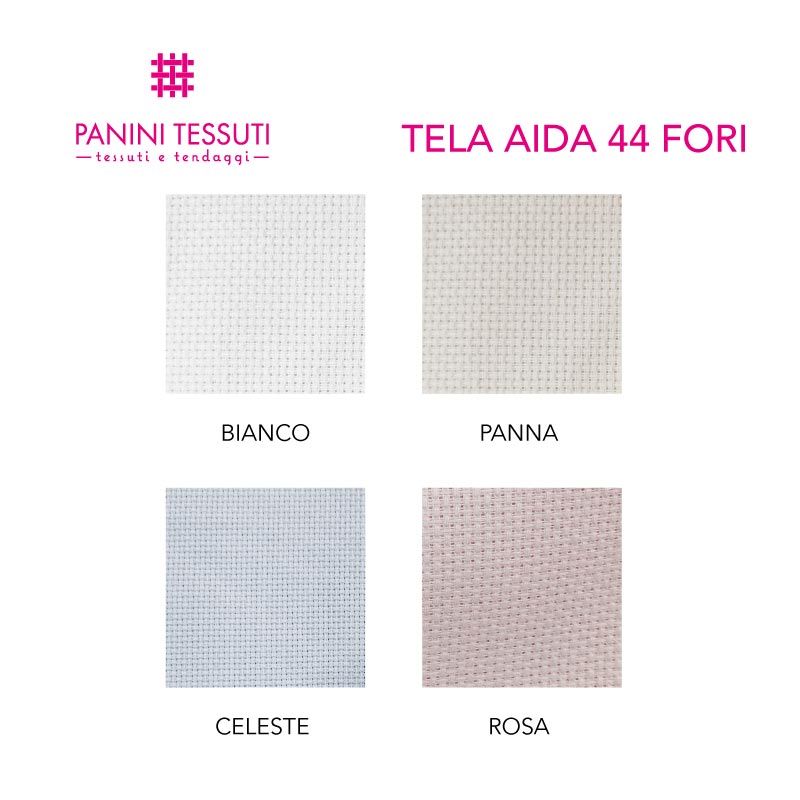 Tela Aida 44 Fori Cartella Colore