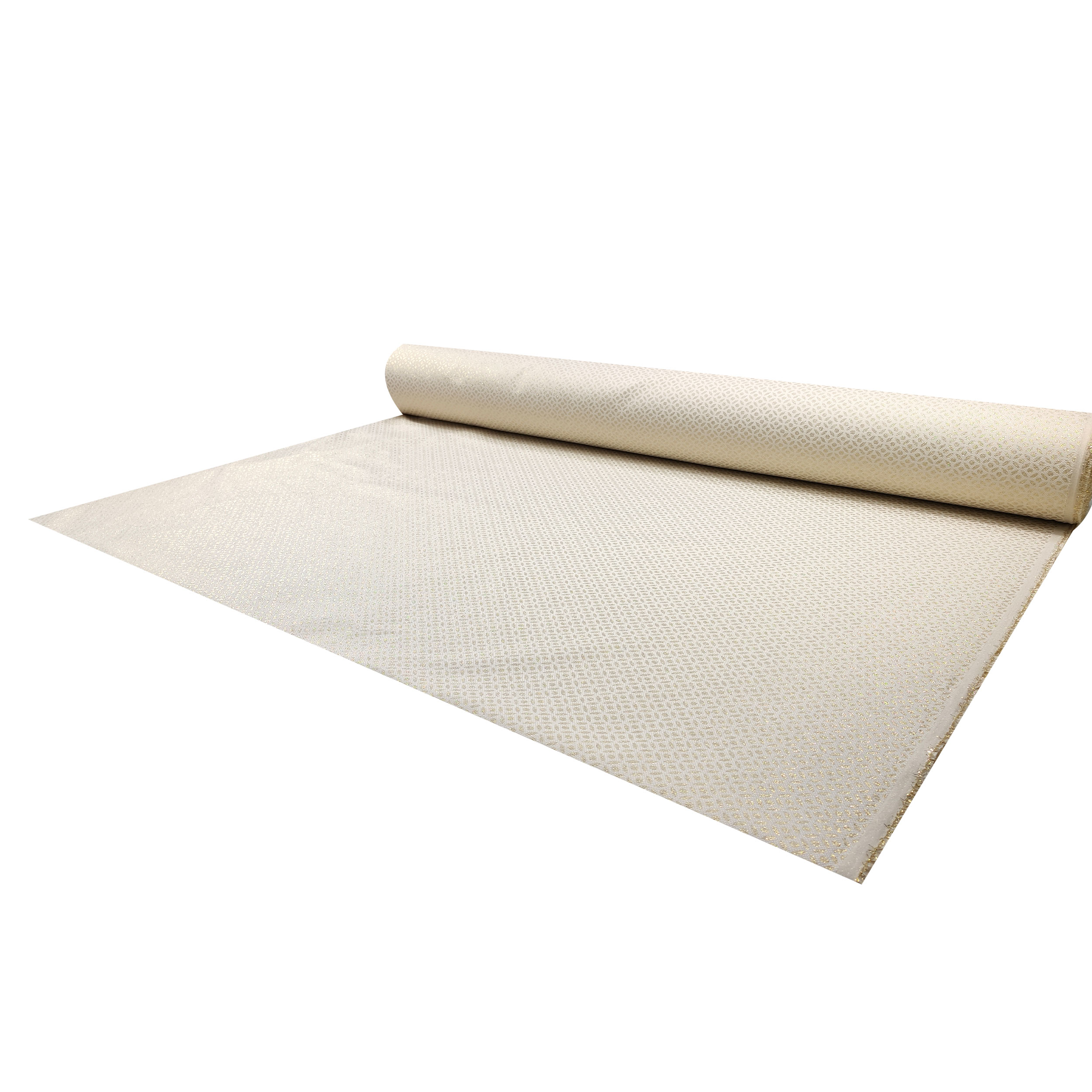 Tessuto Jacquard con Fantasia Lurex Oro