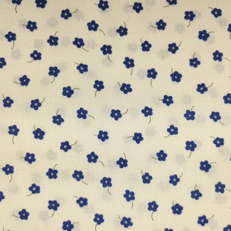 Stoffa Floreale Blu