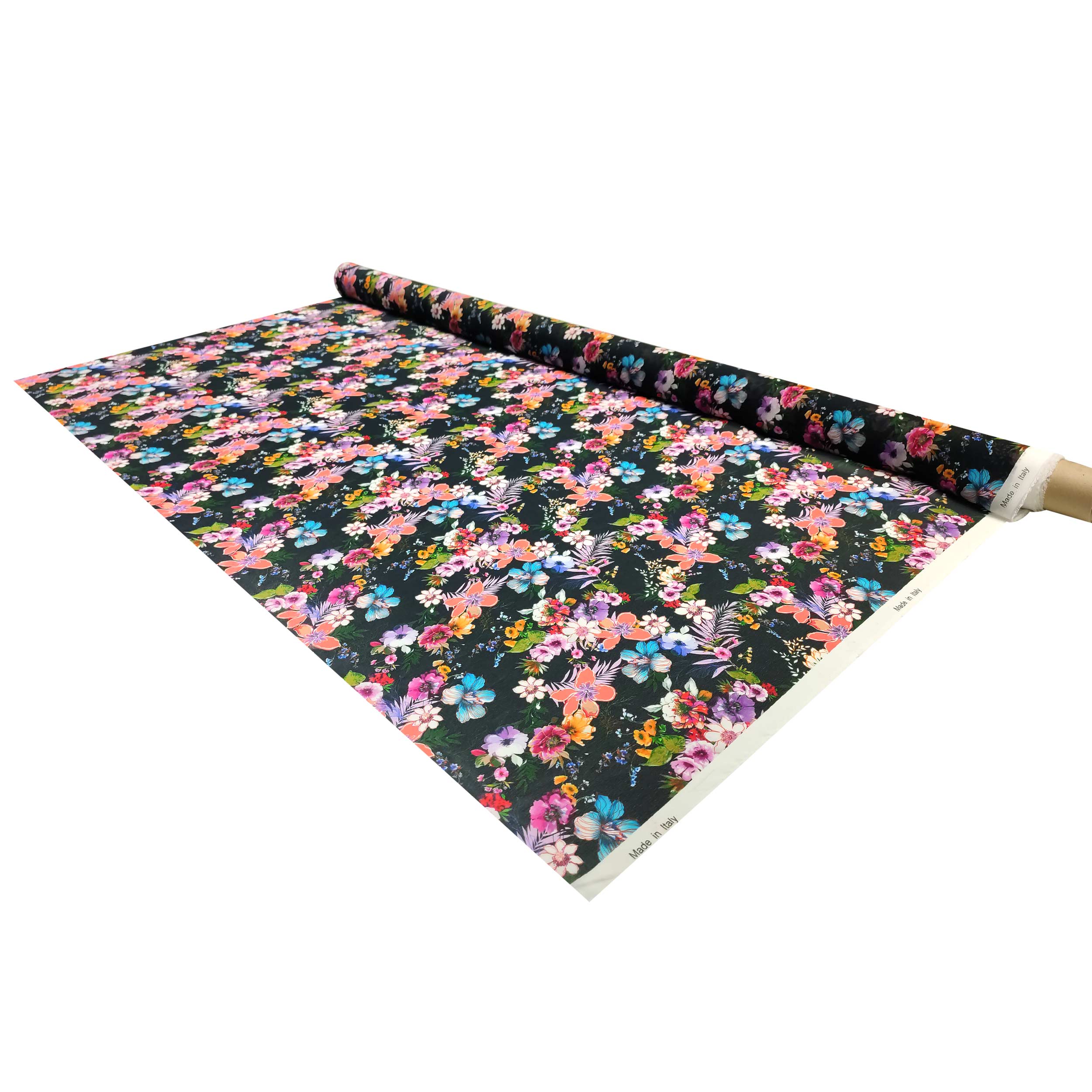 Chiffon Misto Seta Fantasia Floreale Colorata