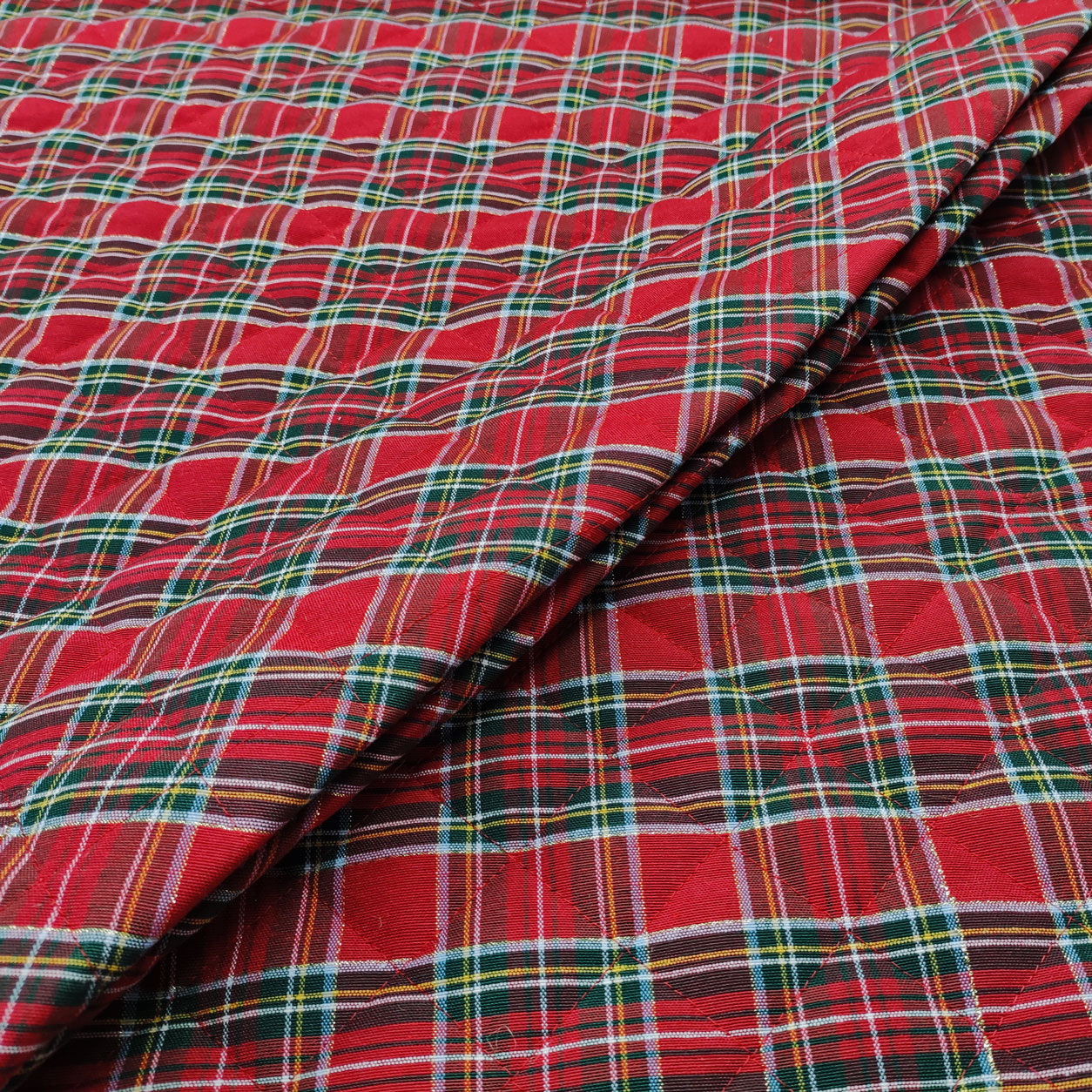 Tessuto Lurex Scozzese Trapuntato