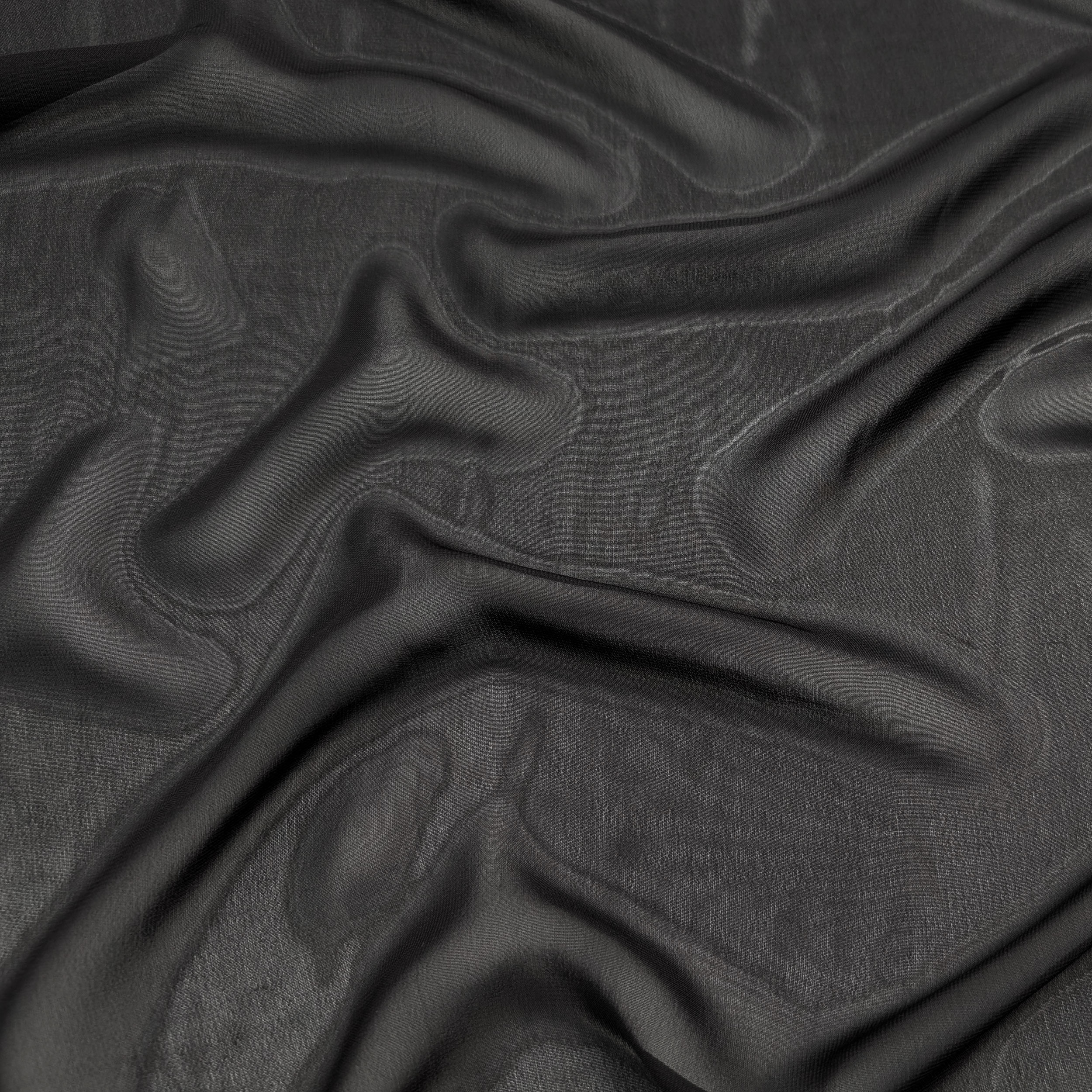 Chiffon Tinta Unita Fluido Nero Image