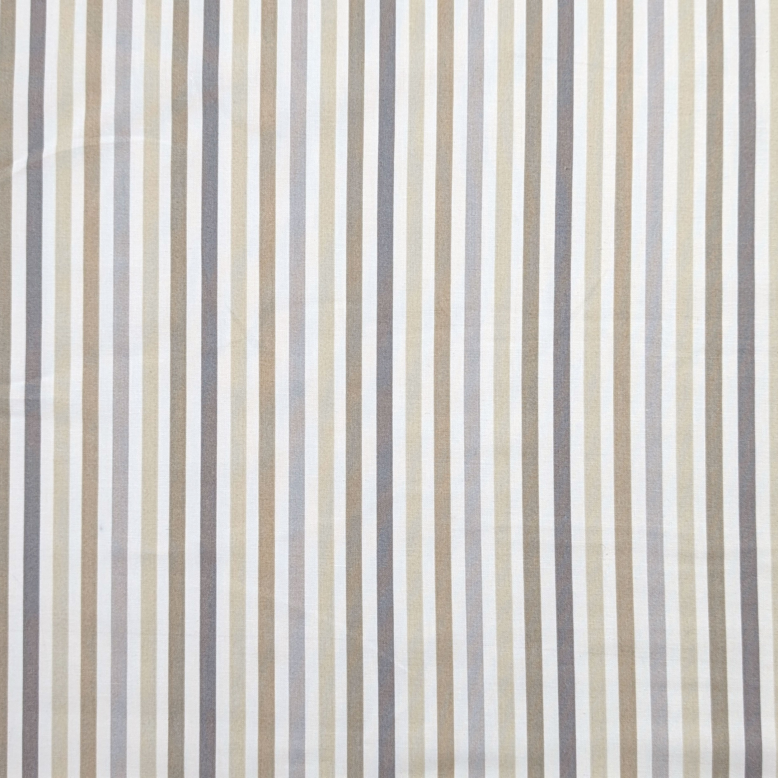Tessuto di Cotone Righe Toni del Beige Image