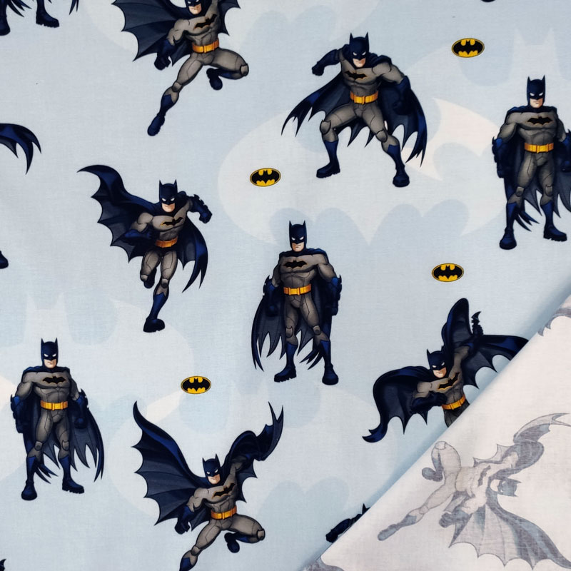 Cotone oeko tex batman azzurro