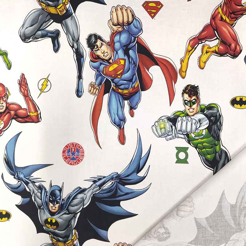 Ritaglio Tessuto Cotone DC Justice League 50x140 cm