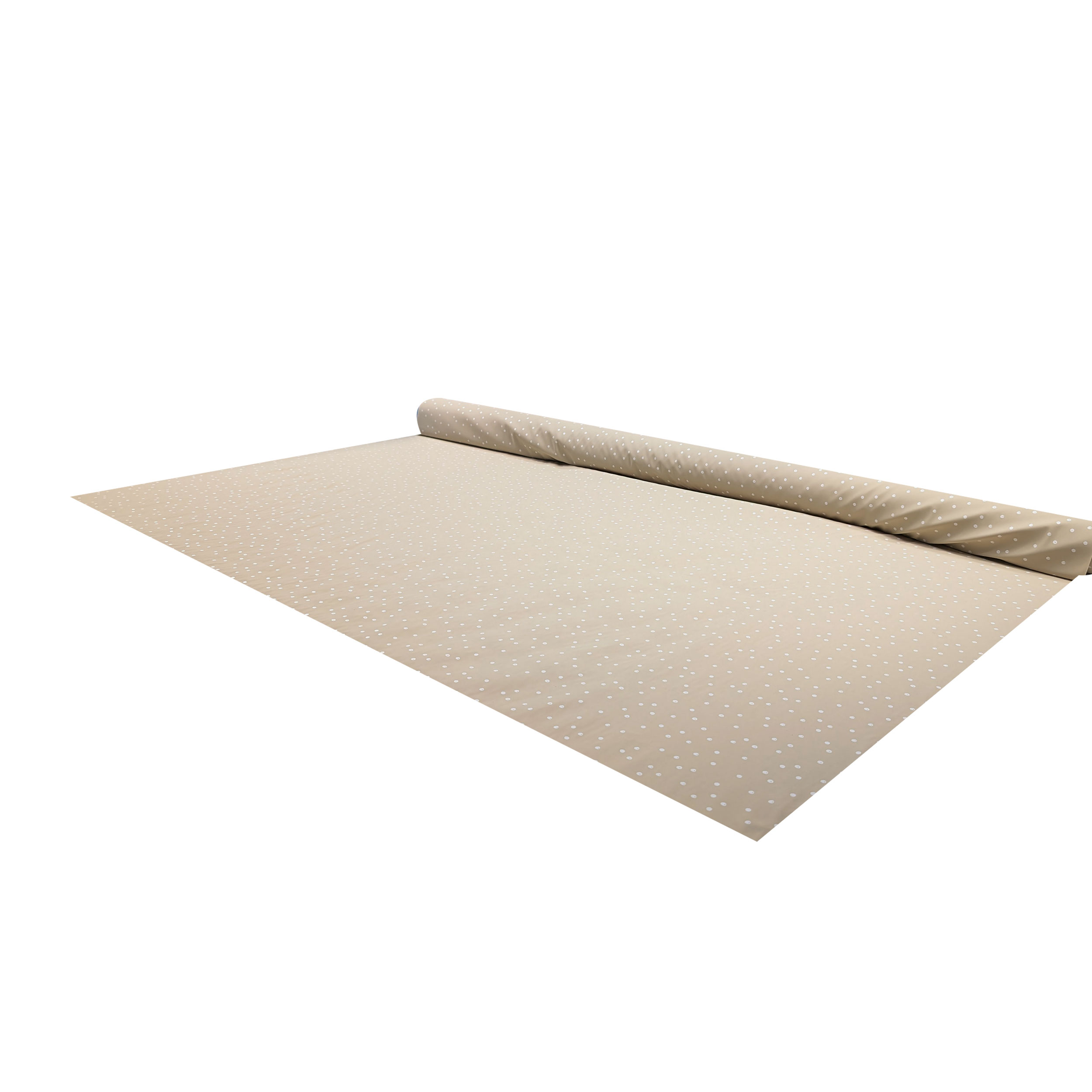 Impermeabile Pois Bianchi Sfondo Beige Image