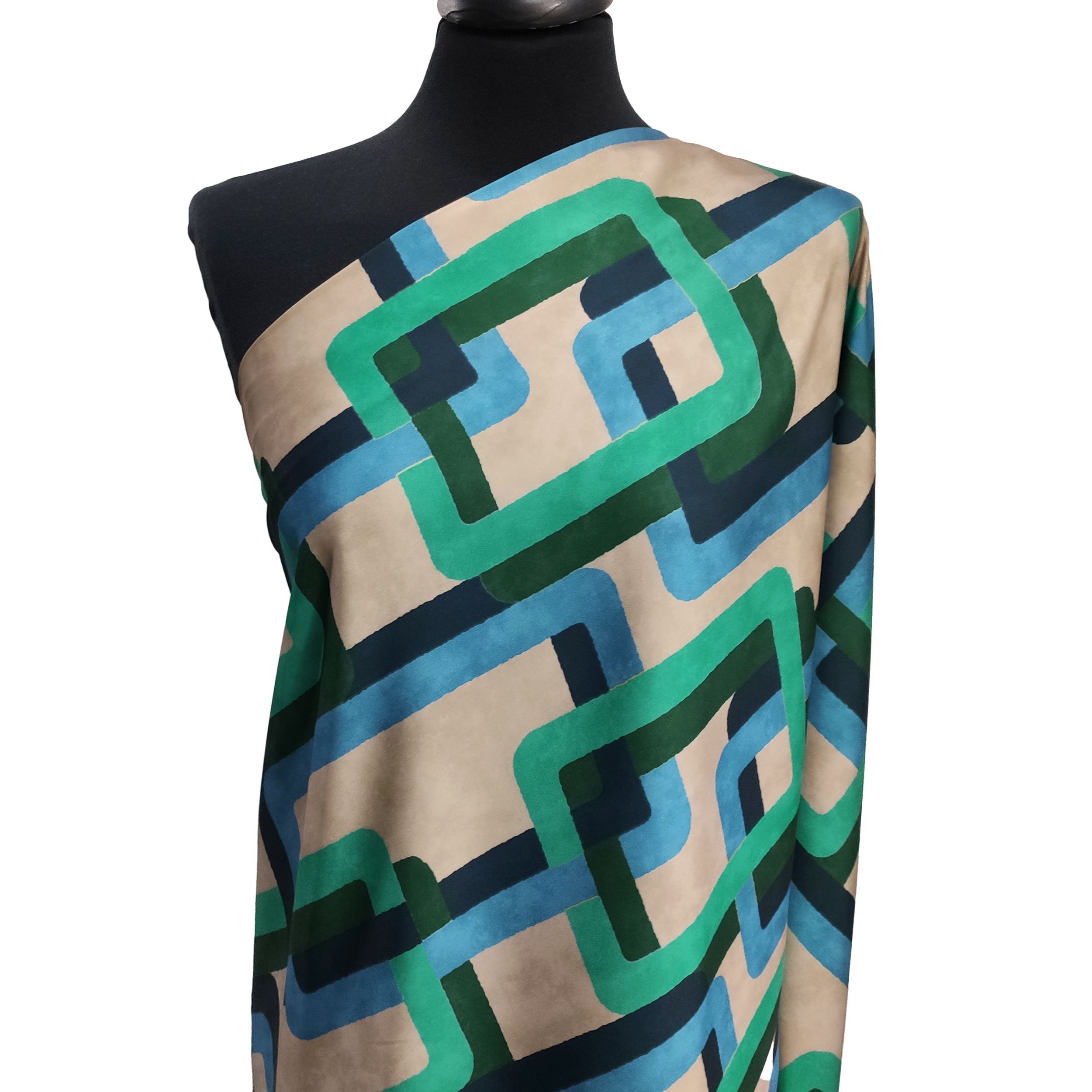 Rasetto Alta Moda Geometria Toni Verde e Blu