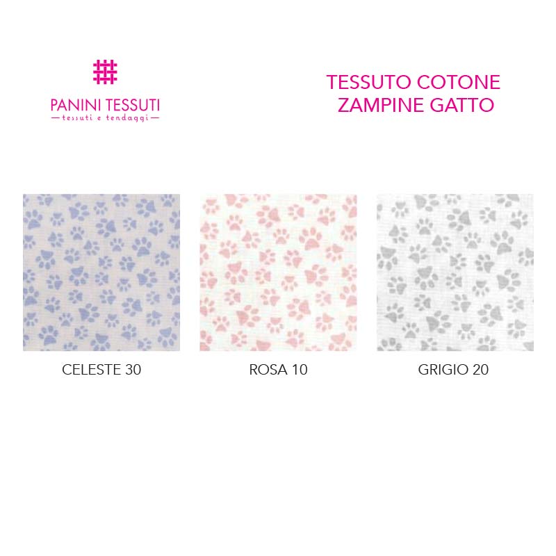 Tabella Colore - Tessuto zampine gatto