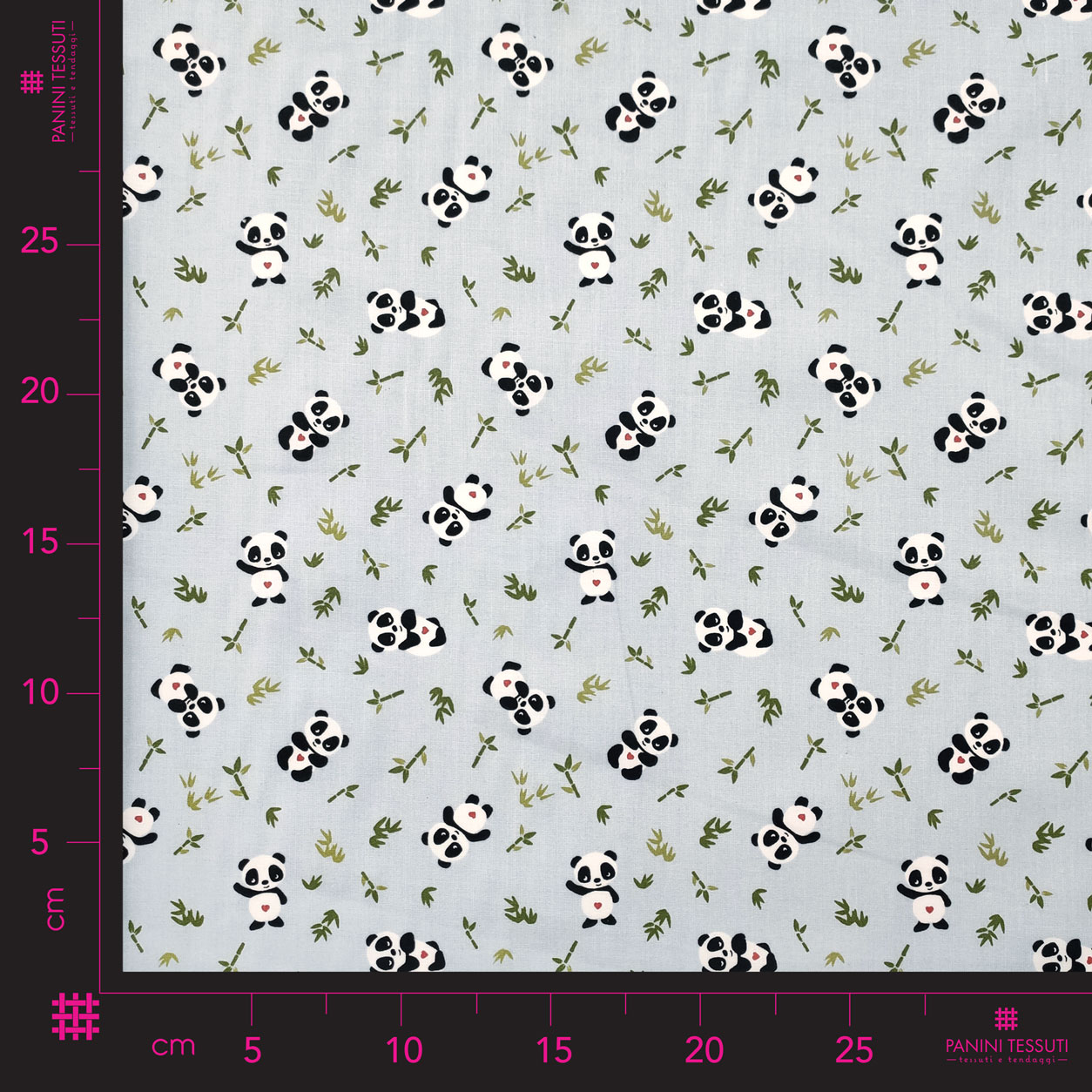Cotone tessuto di abbigliamento panda innamorato bamboo (1)