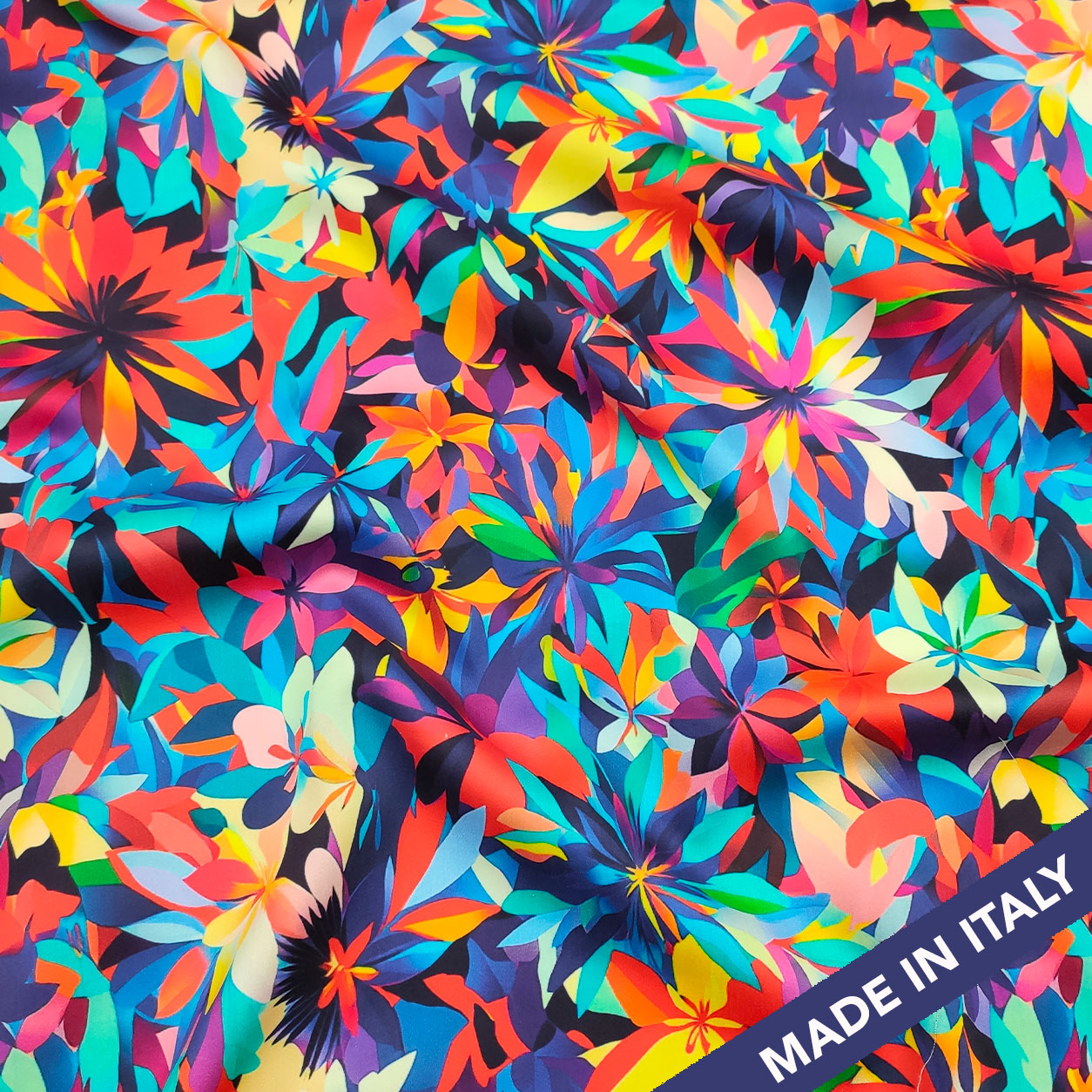 Rasatello di Cotone Fiori Moda