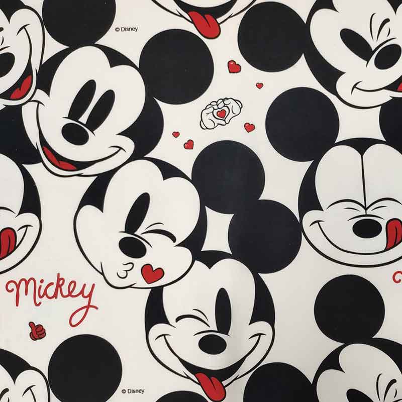 tessuto cotone disney faccine mickey mouse