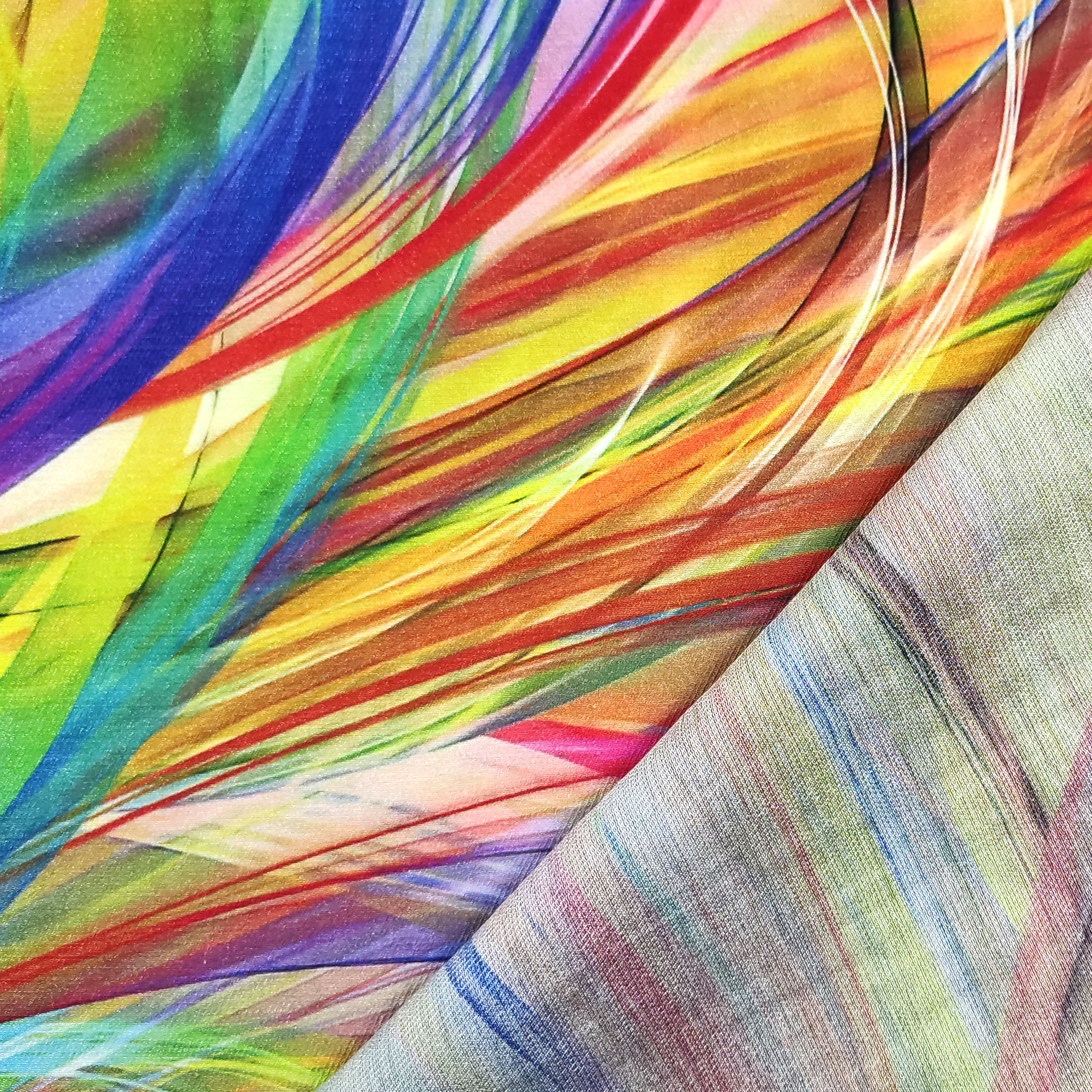 Misto Viscosa Fantasia Astratta Arcobaleno