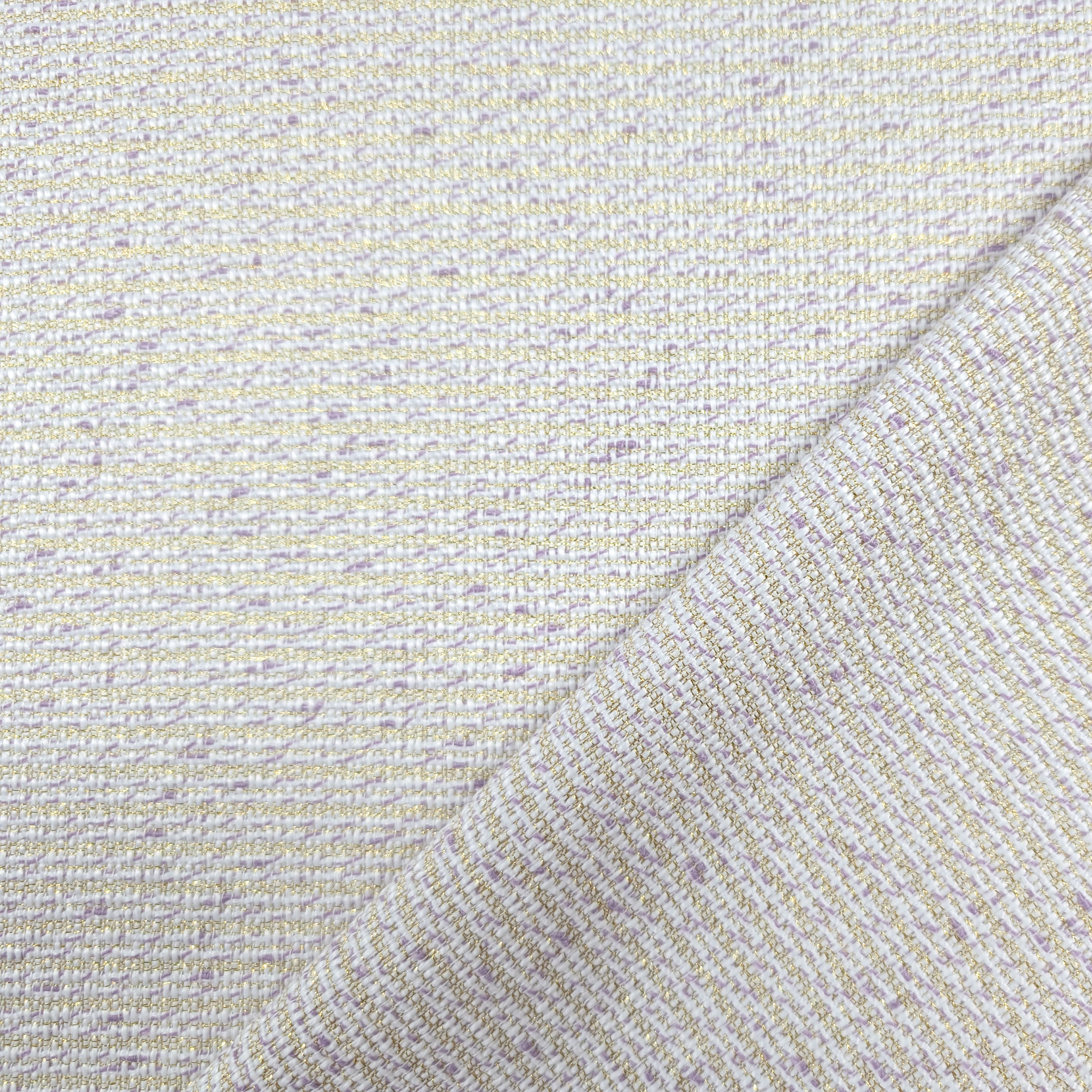 Tweed Lurex Lilla e Bianco Image