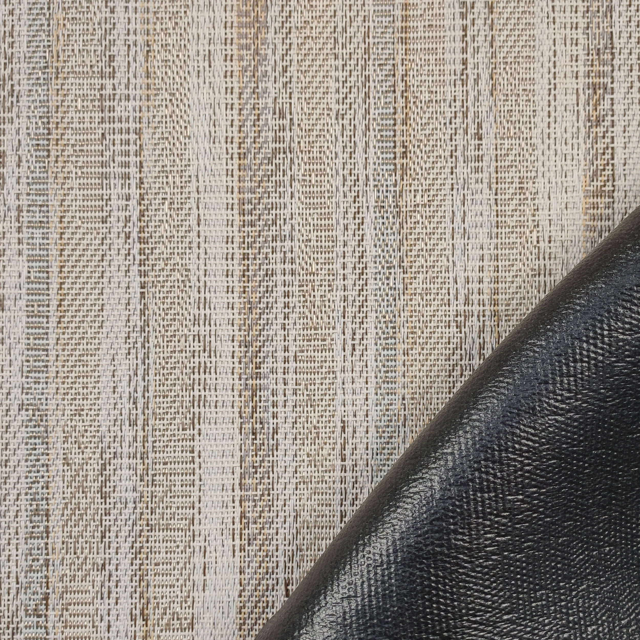 Passatoia da Cucina Righe Toni del Beige Lurex