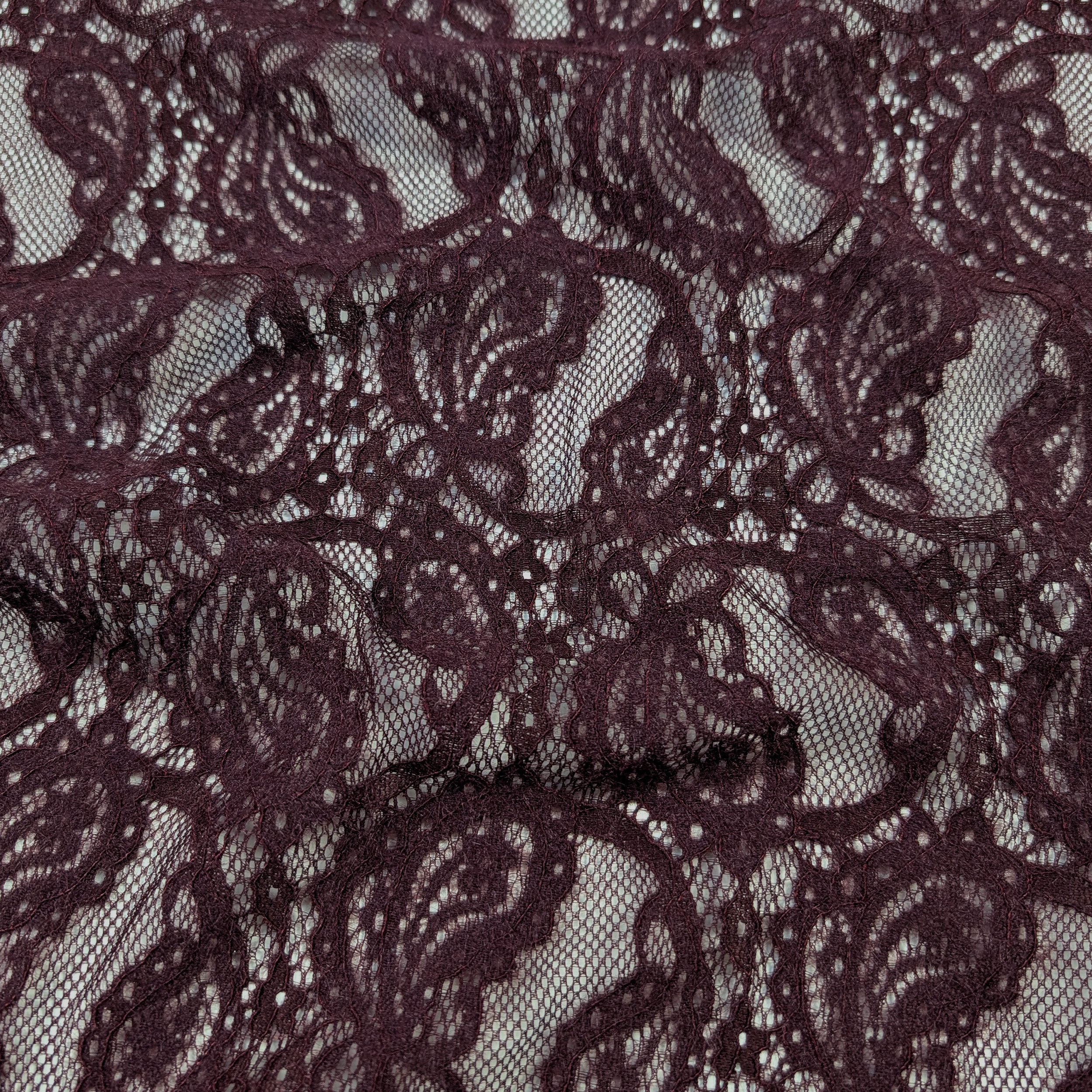 Pizzo Doppio Bordo Bielastico Bordeaux Image