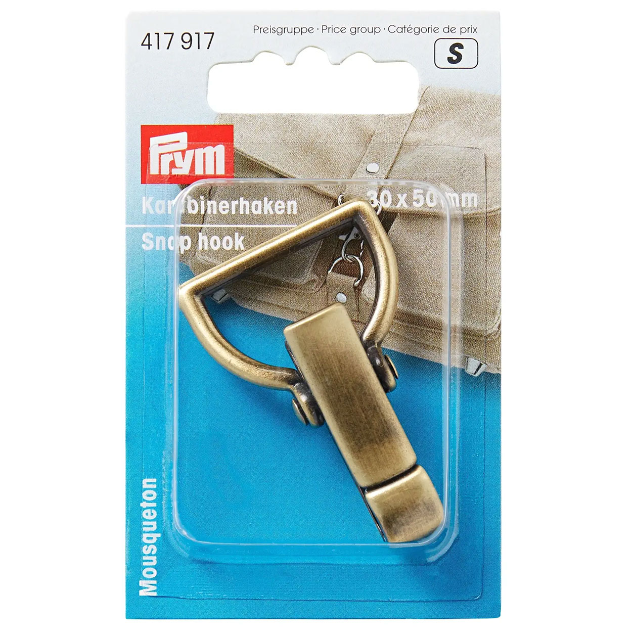 Gancio con Moschettone Ottone 30x50 mm Prym