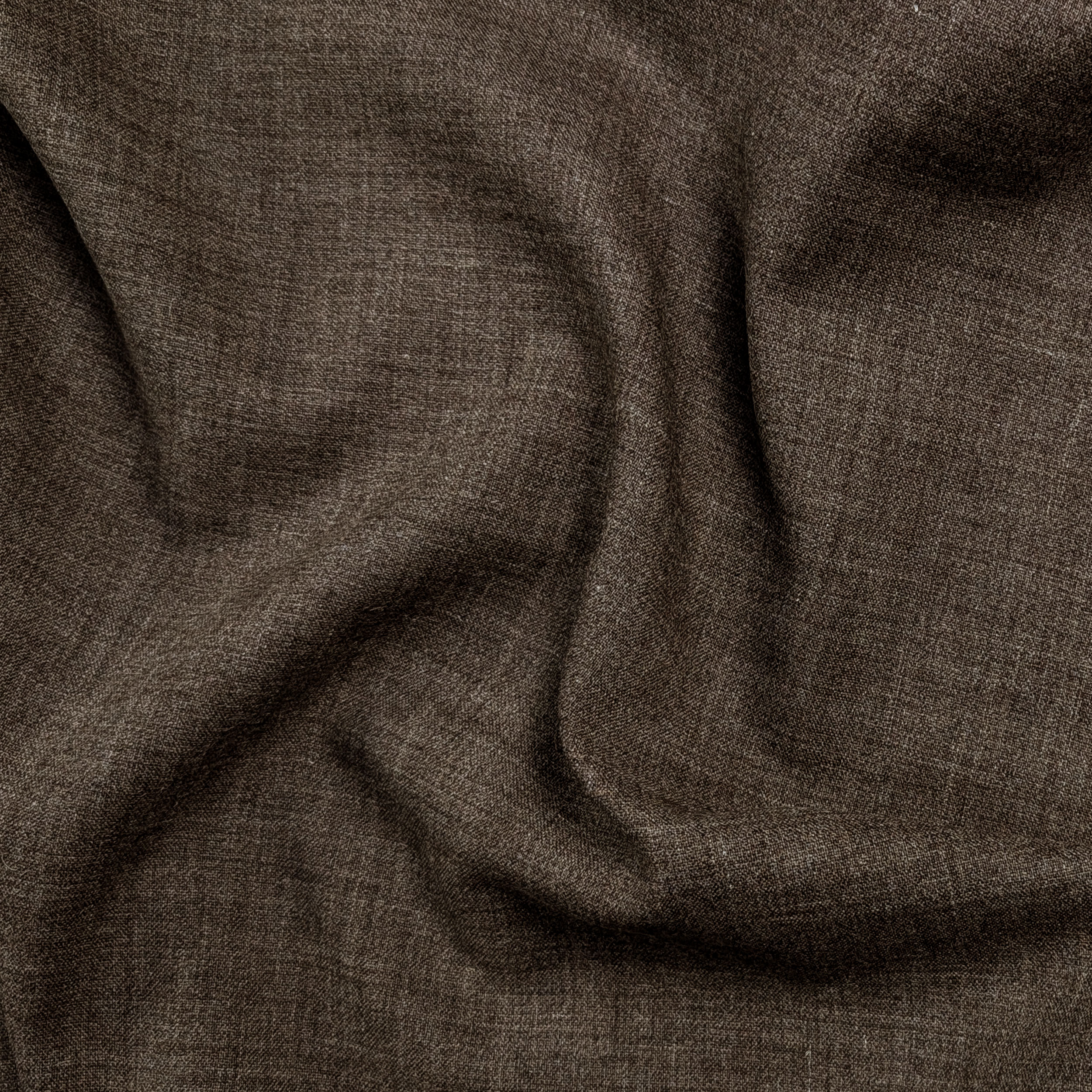 Gabardine Pura Lana Marrone Mélange Image