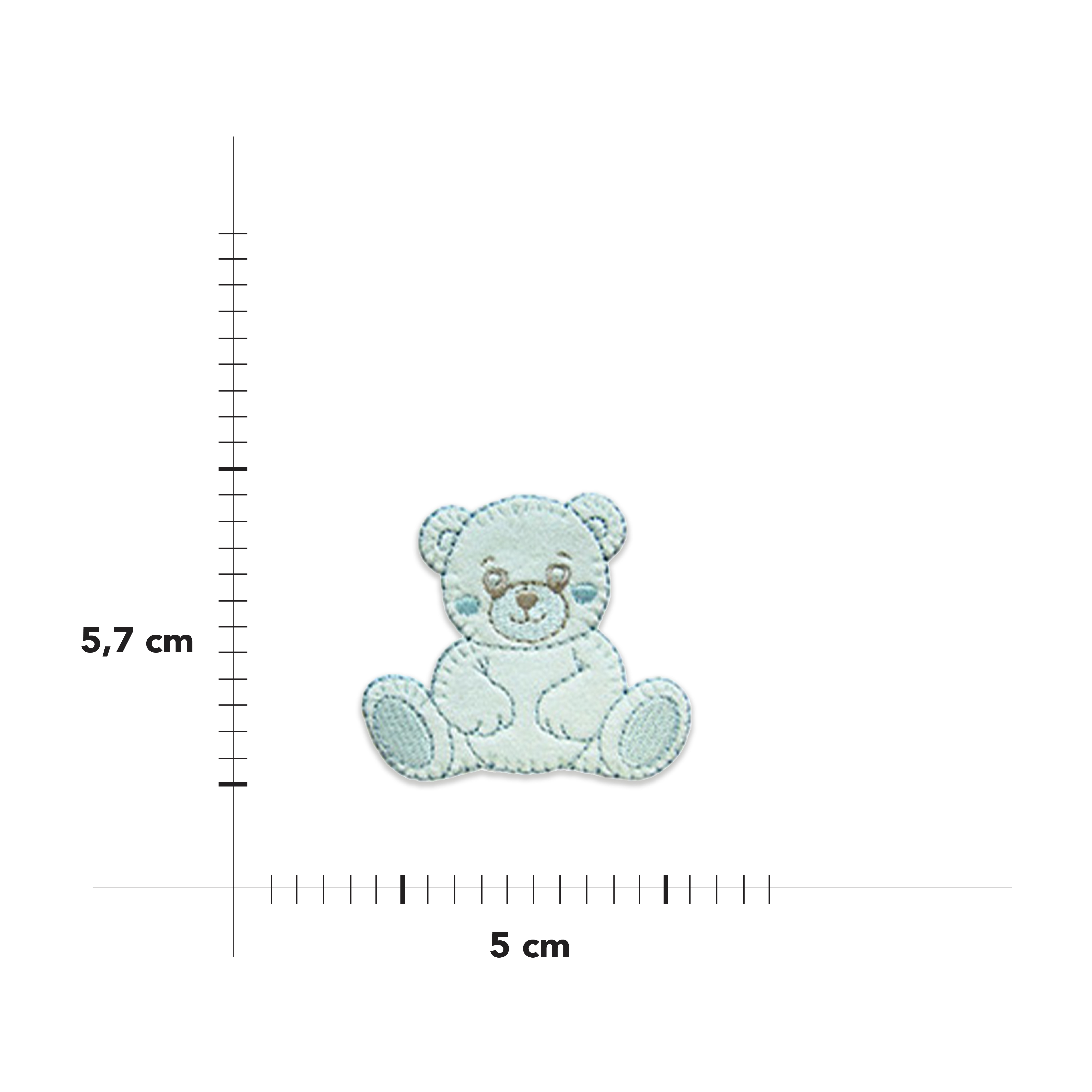  Applicazione Termoadesiva Orsetto Baby Azzurro Image