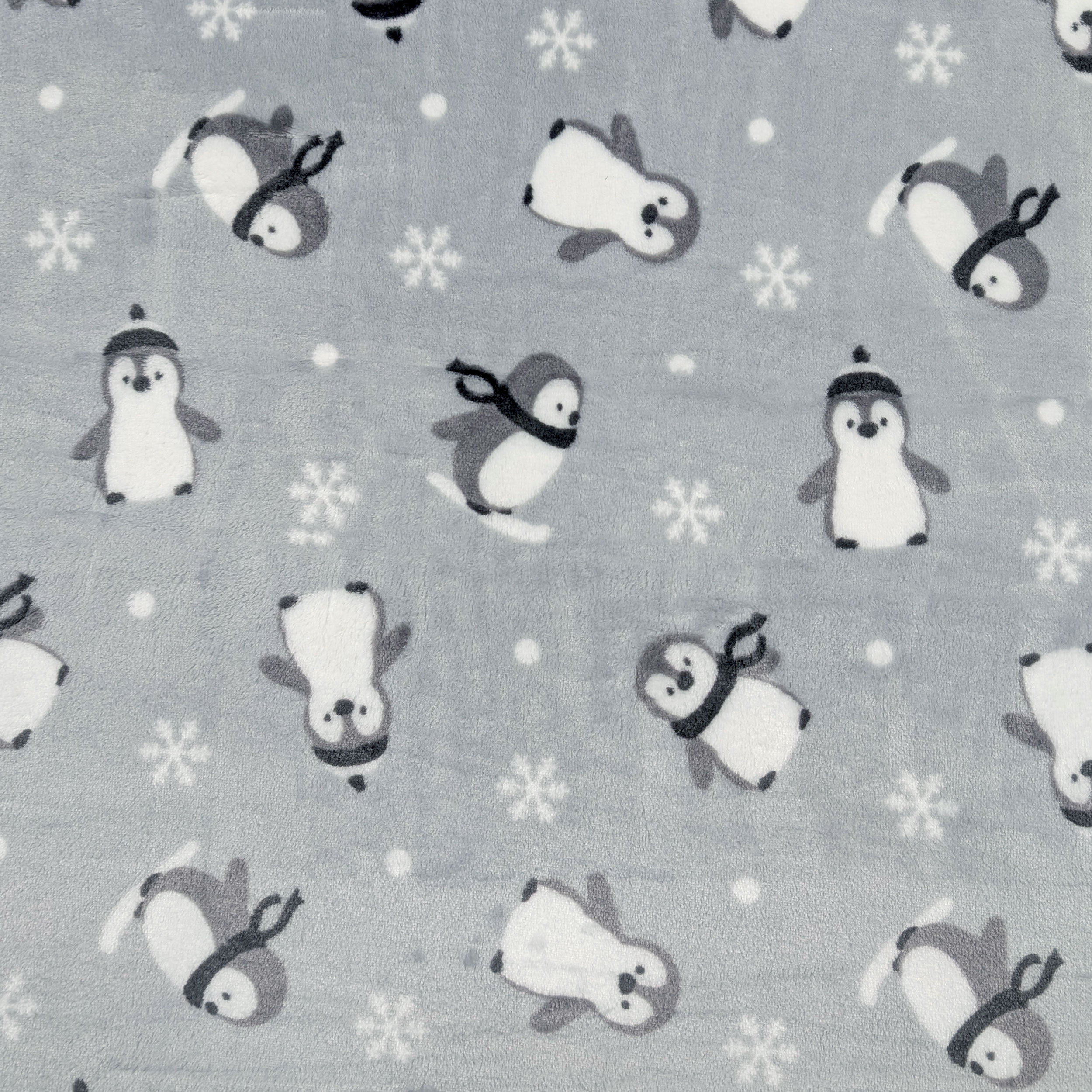 Pile Mano Cachemire Pinguini Sfondo Grigio Image