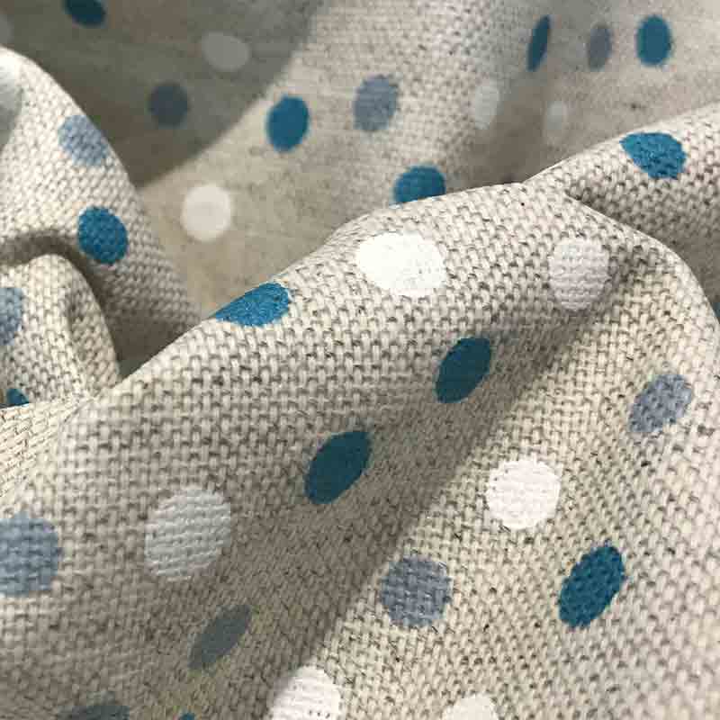 Tovaglia fantasia Pois Azzurri Dettaglio (1)