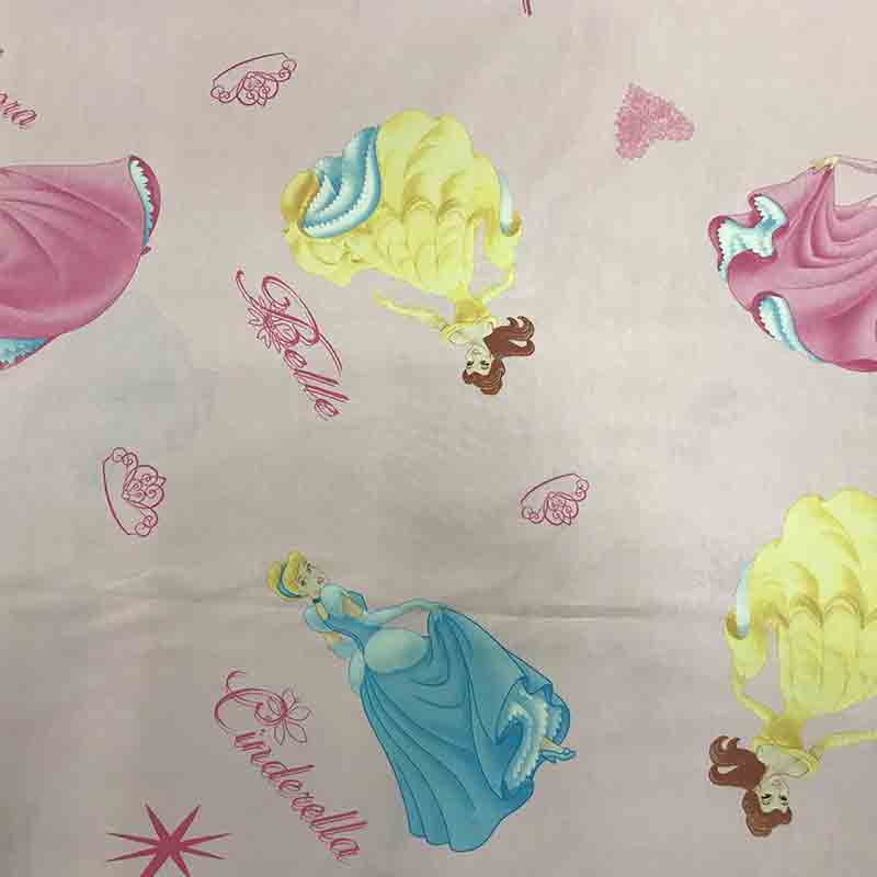 Tessuto Cotone Disney Principesse Rosa