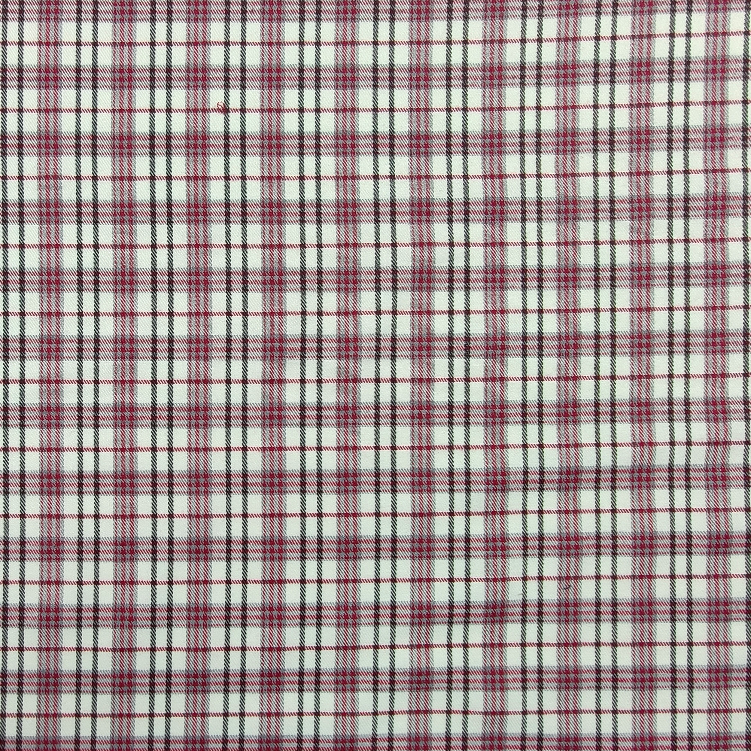 Tessuto Scozzese Bianco Rosso e Nero
