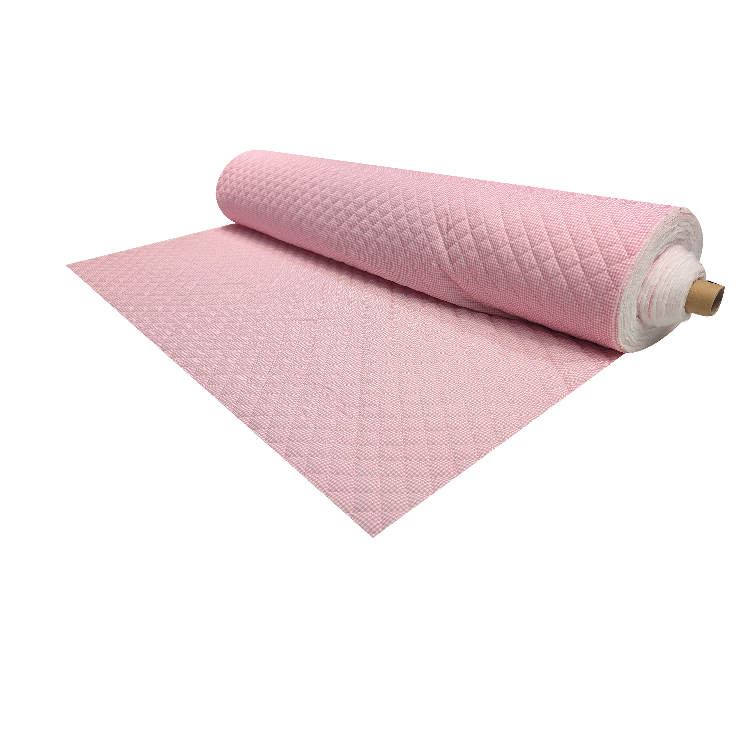 Tessuto Trapuntato Quadretto Rosa Image
