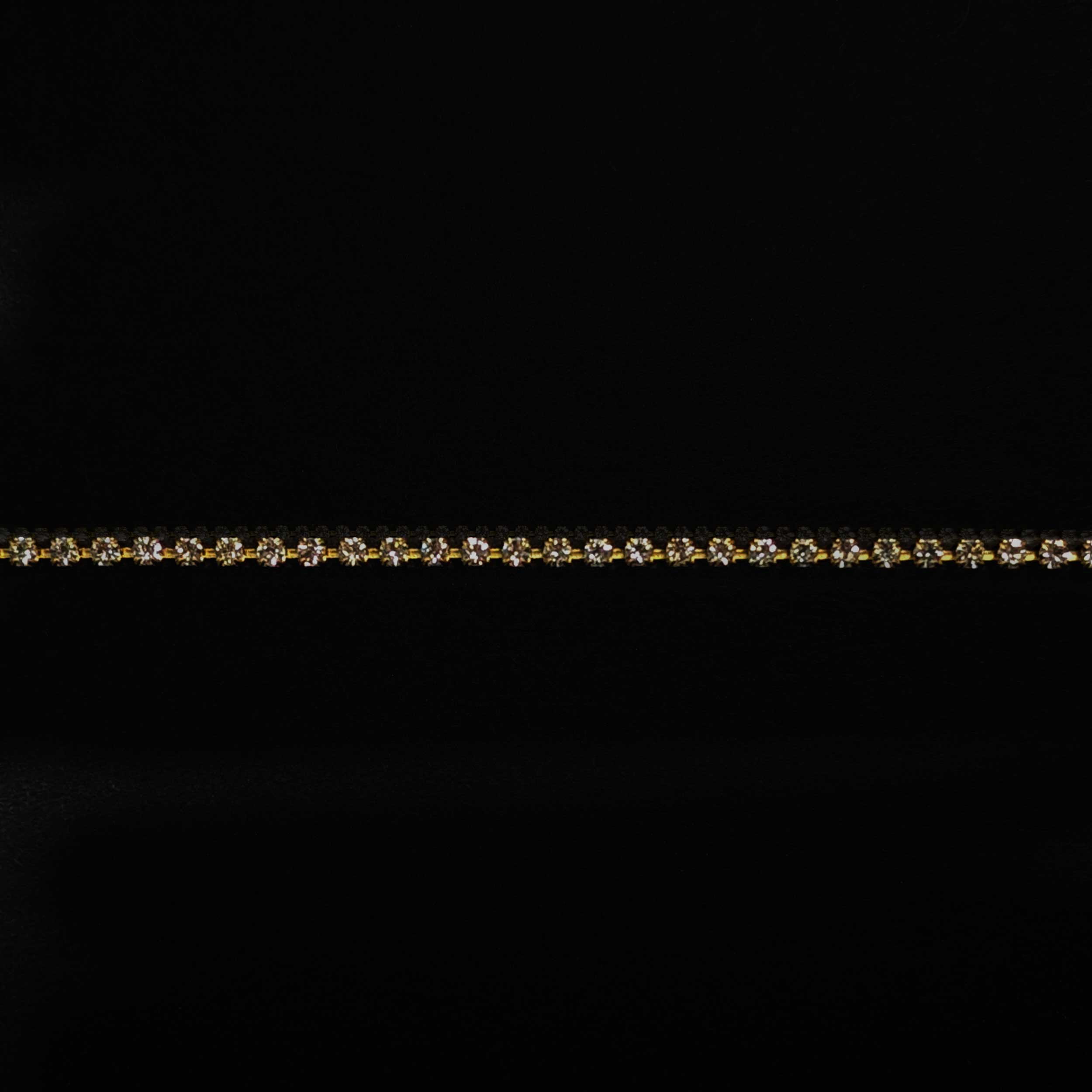Catena Dorata Sottile Strass Image