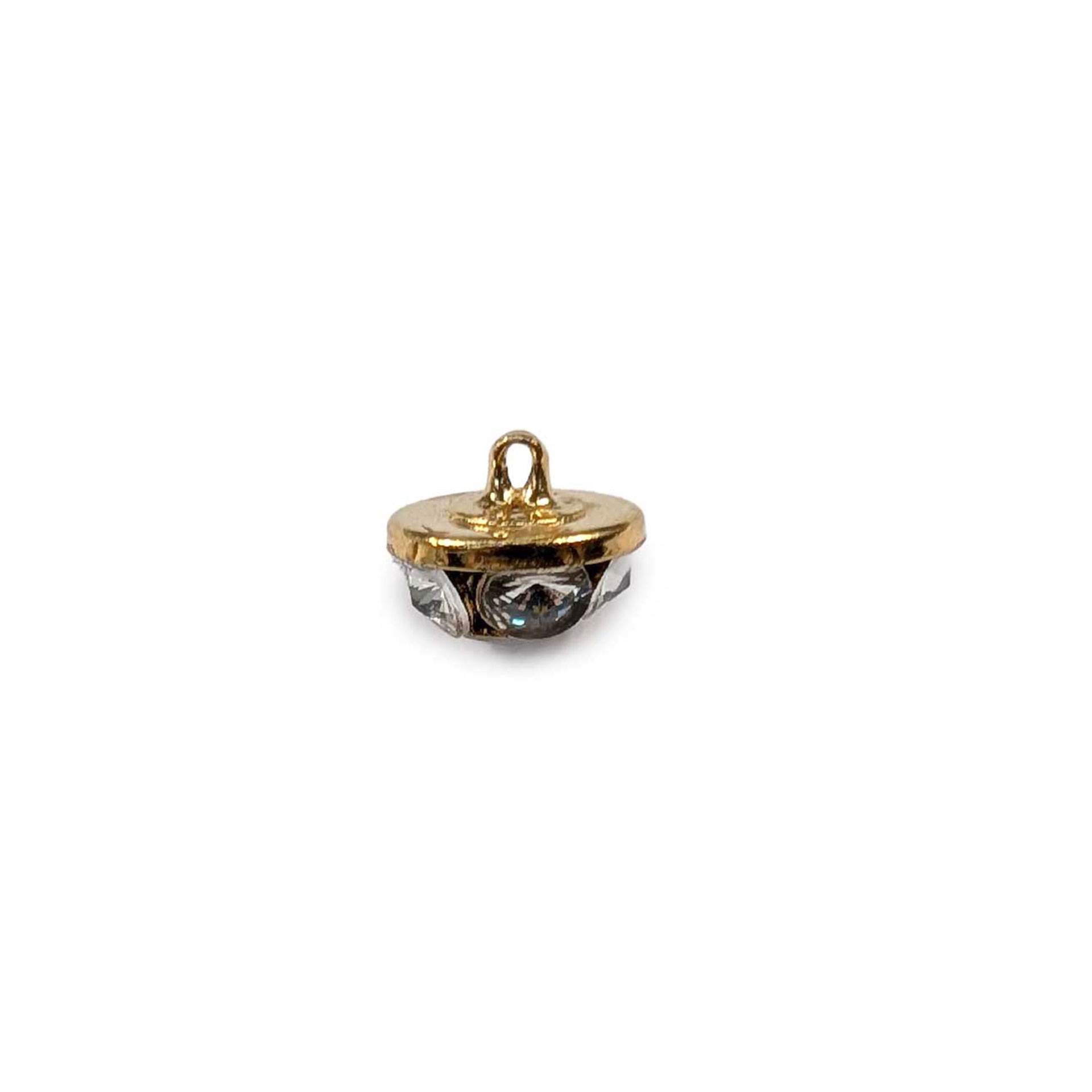 Bottone Gioiello Oro Sferico Strass Image