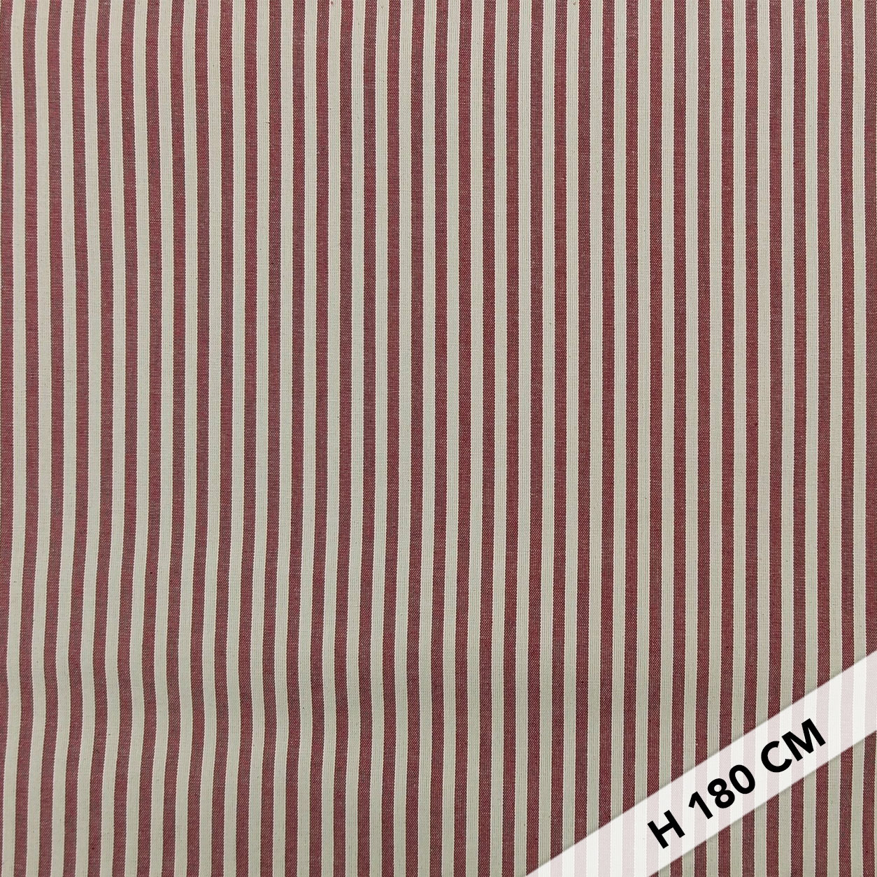 Tessuto Tovaglia Rigata in Puro Cotone Image