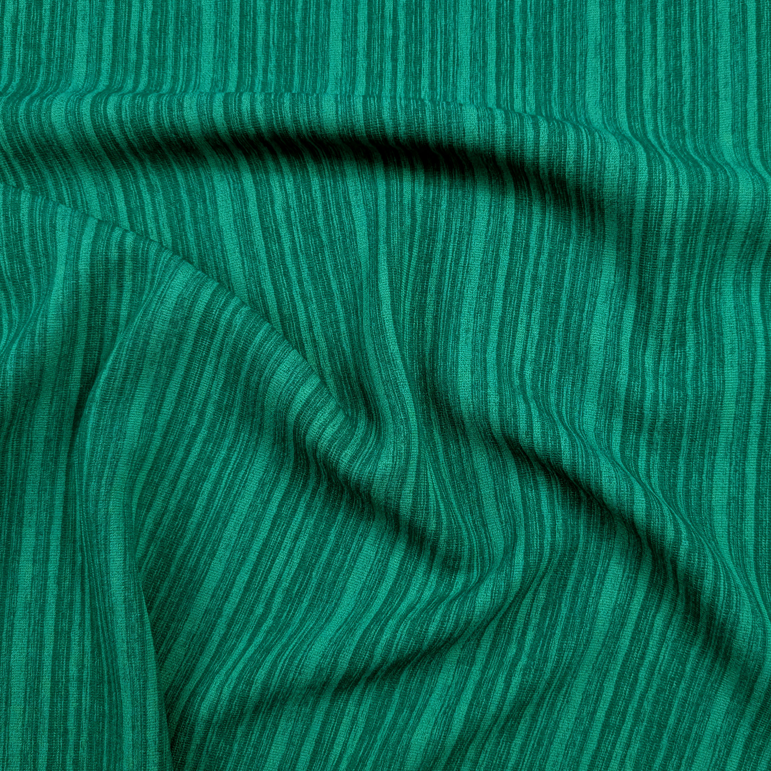 Tessuto Crêpe Righe Verdi Image