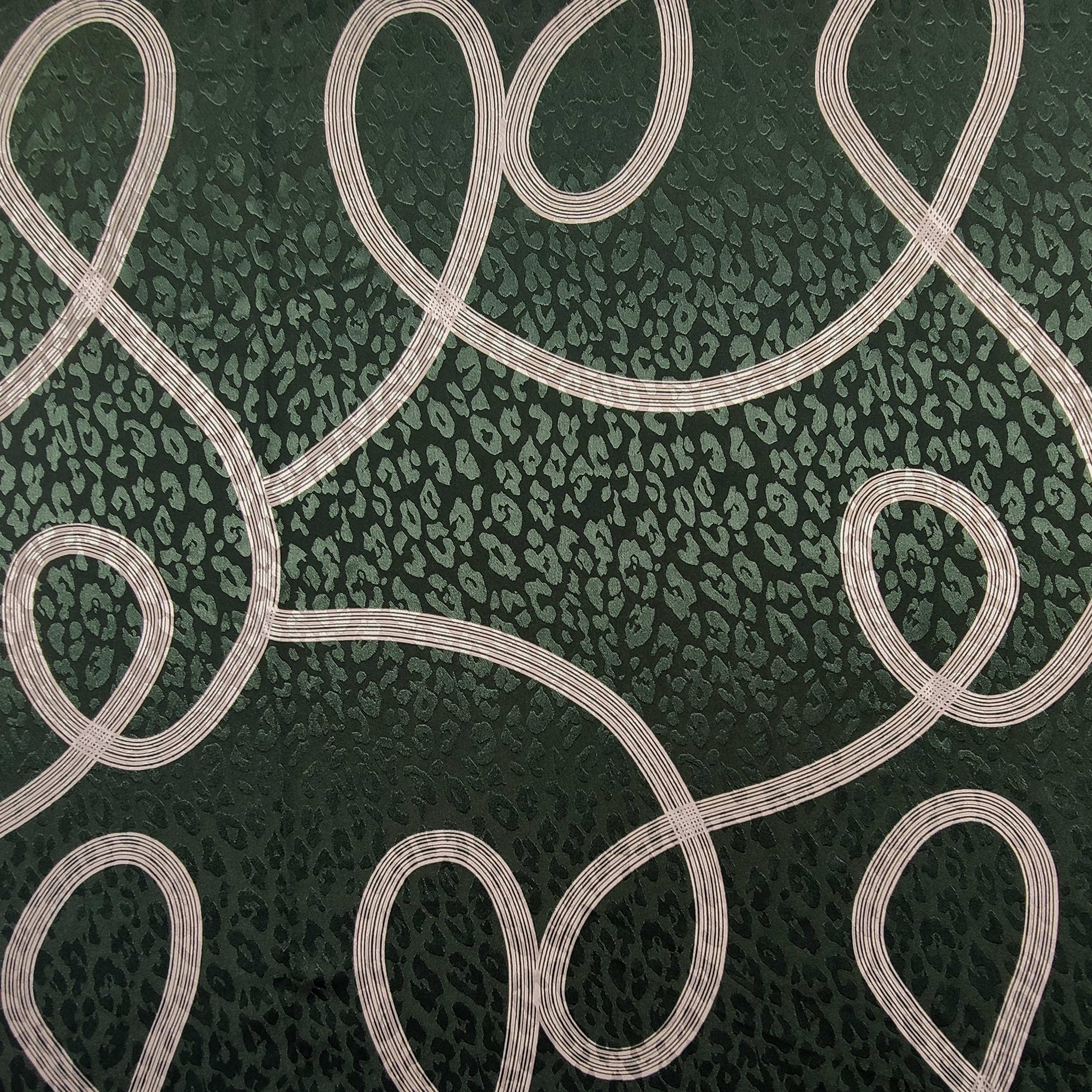 Jacquard Satin Militare Fantasia Leopardata e Linee