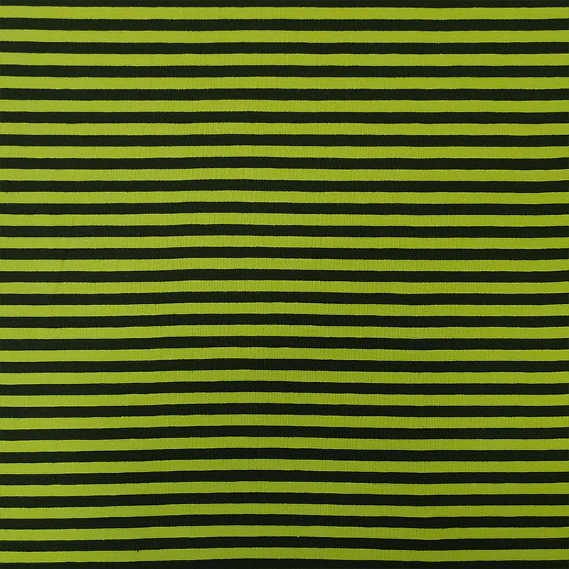 Tessuto Jersey Rigato Verde Acido 1