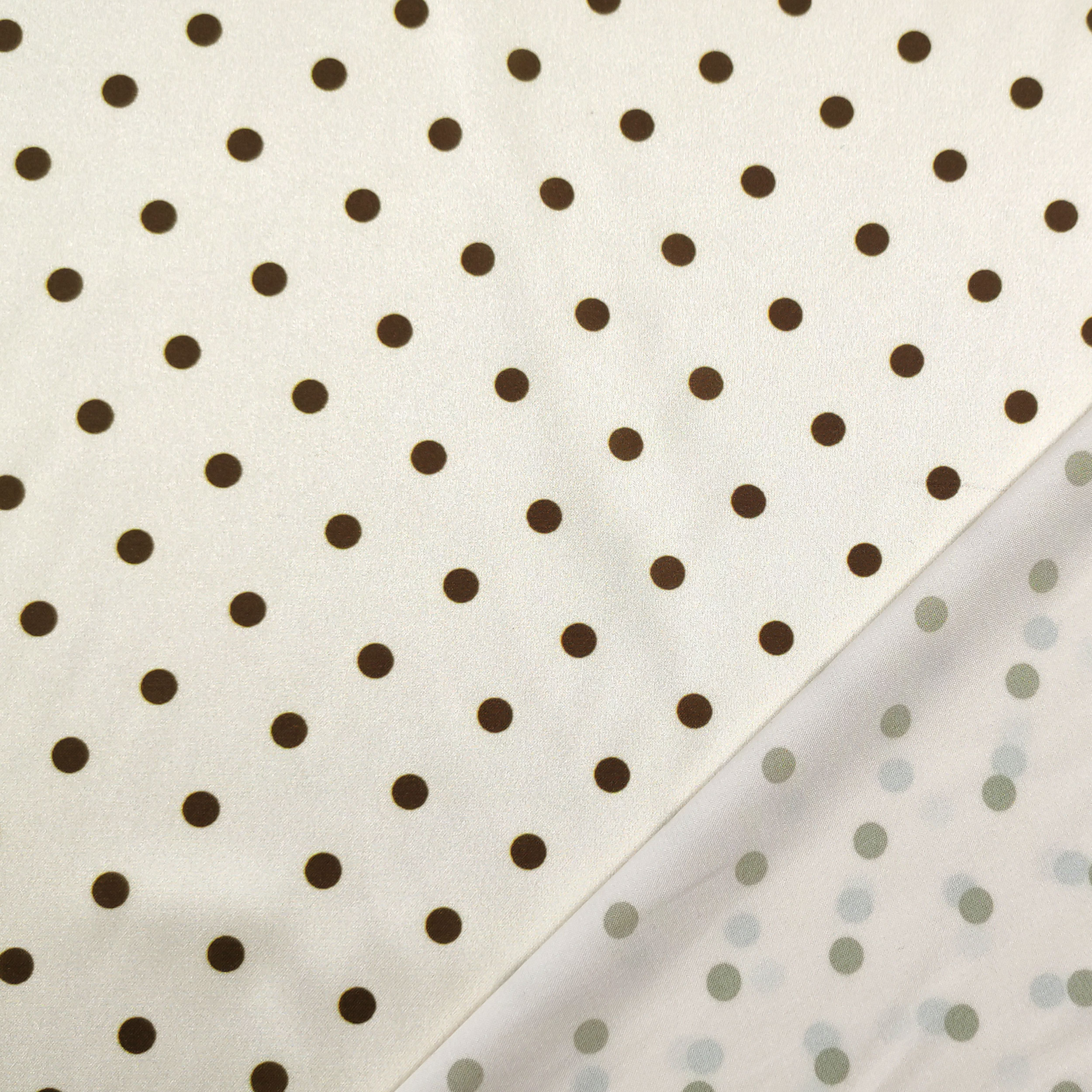 Rasetto Elasticizzato Setato Alta Moda Pois Sfondo Panna