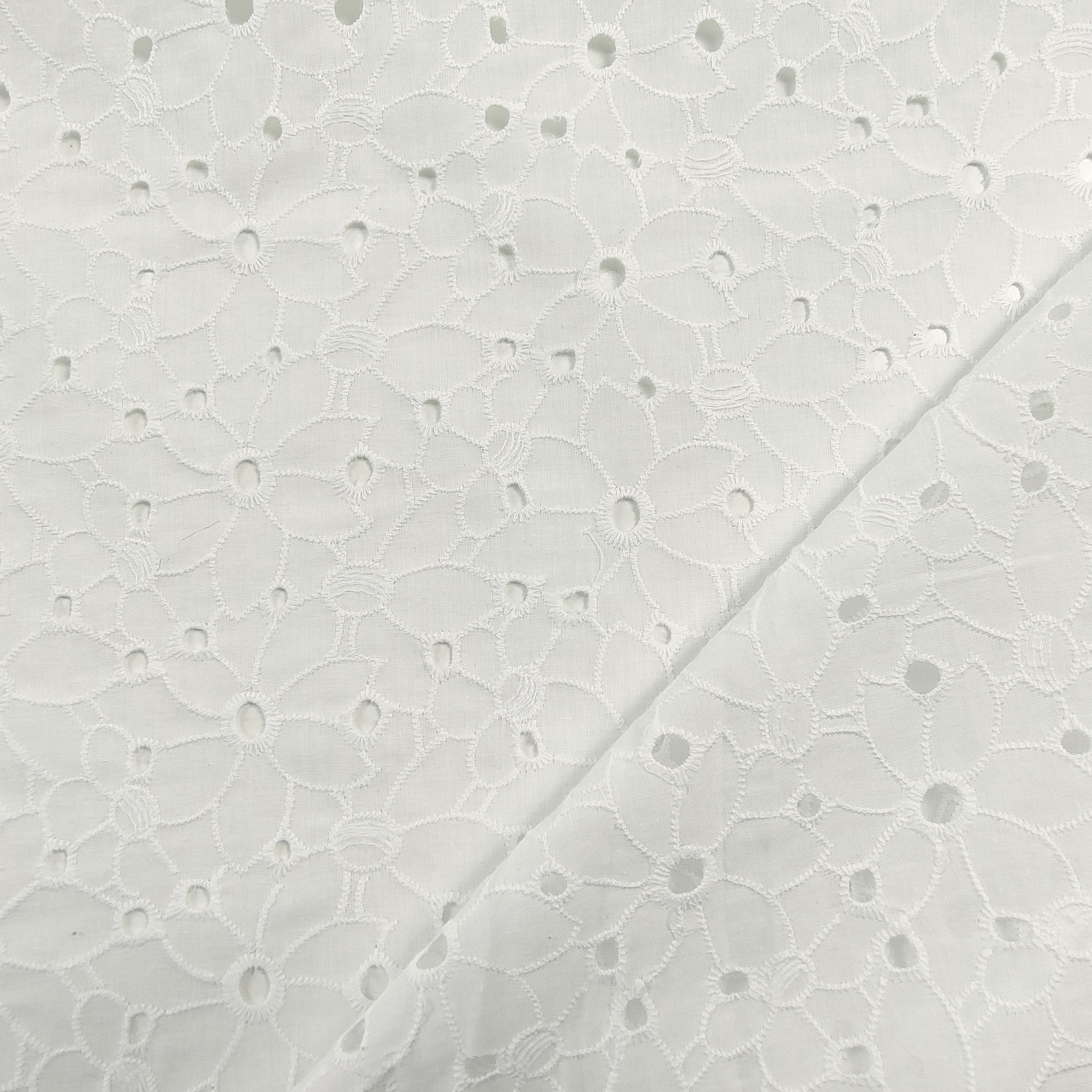 Sangallo Moda Fiori Ricamati Bianco