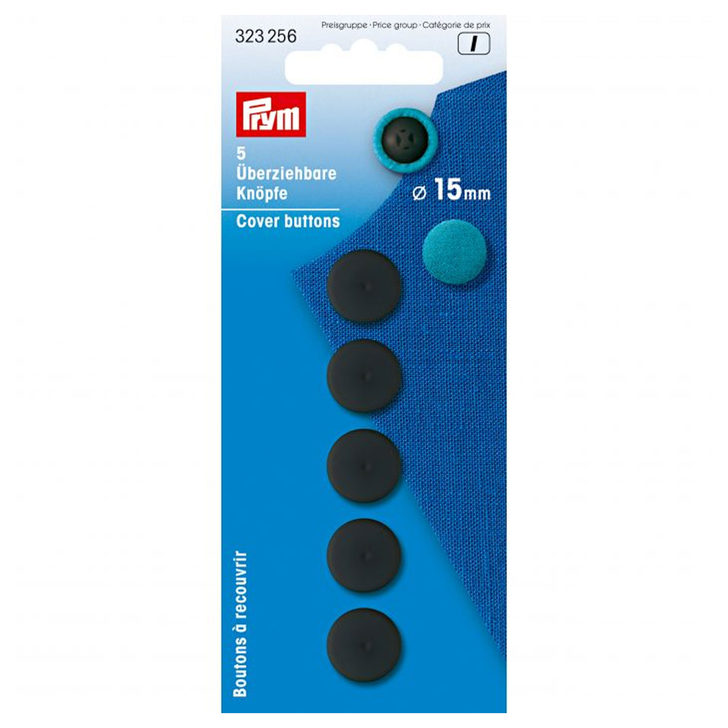 Bottoni da Ricoprire Prym 15 mm Neri