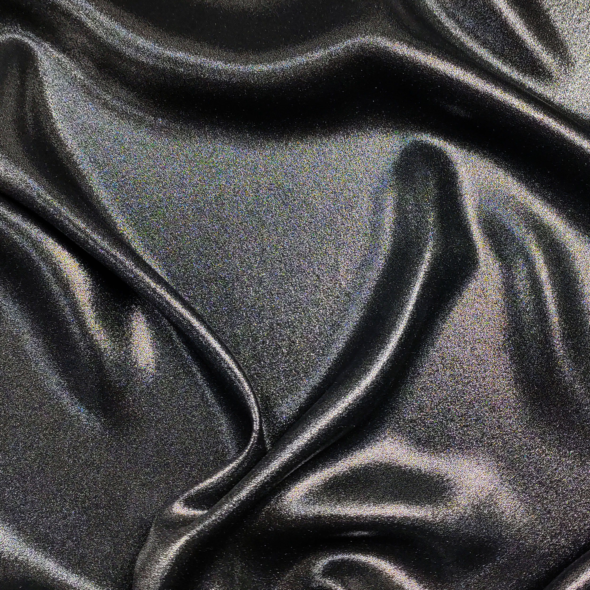 Georgette Laminato Nero