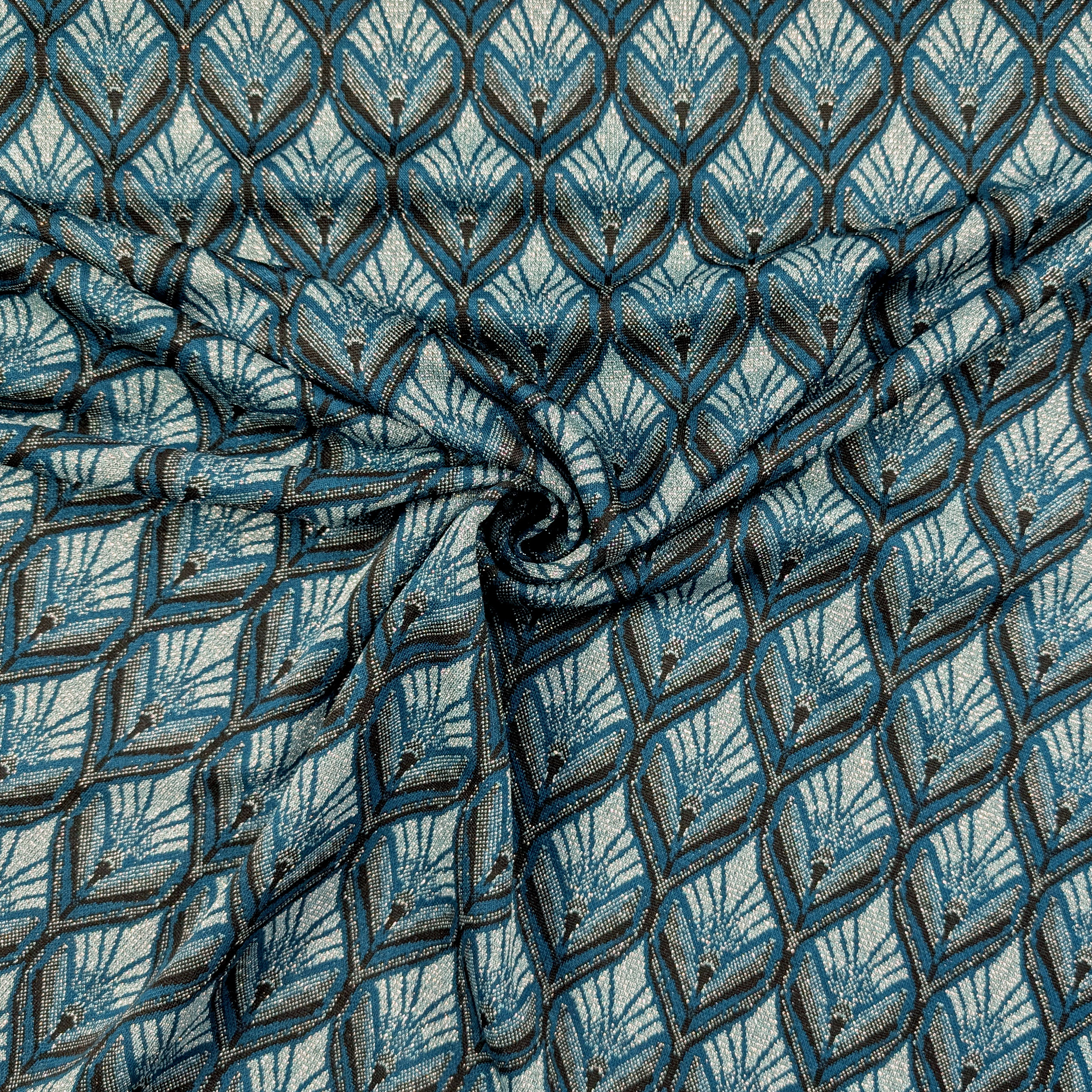 Punto Milano Foglie Moda Lurex Image