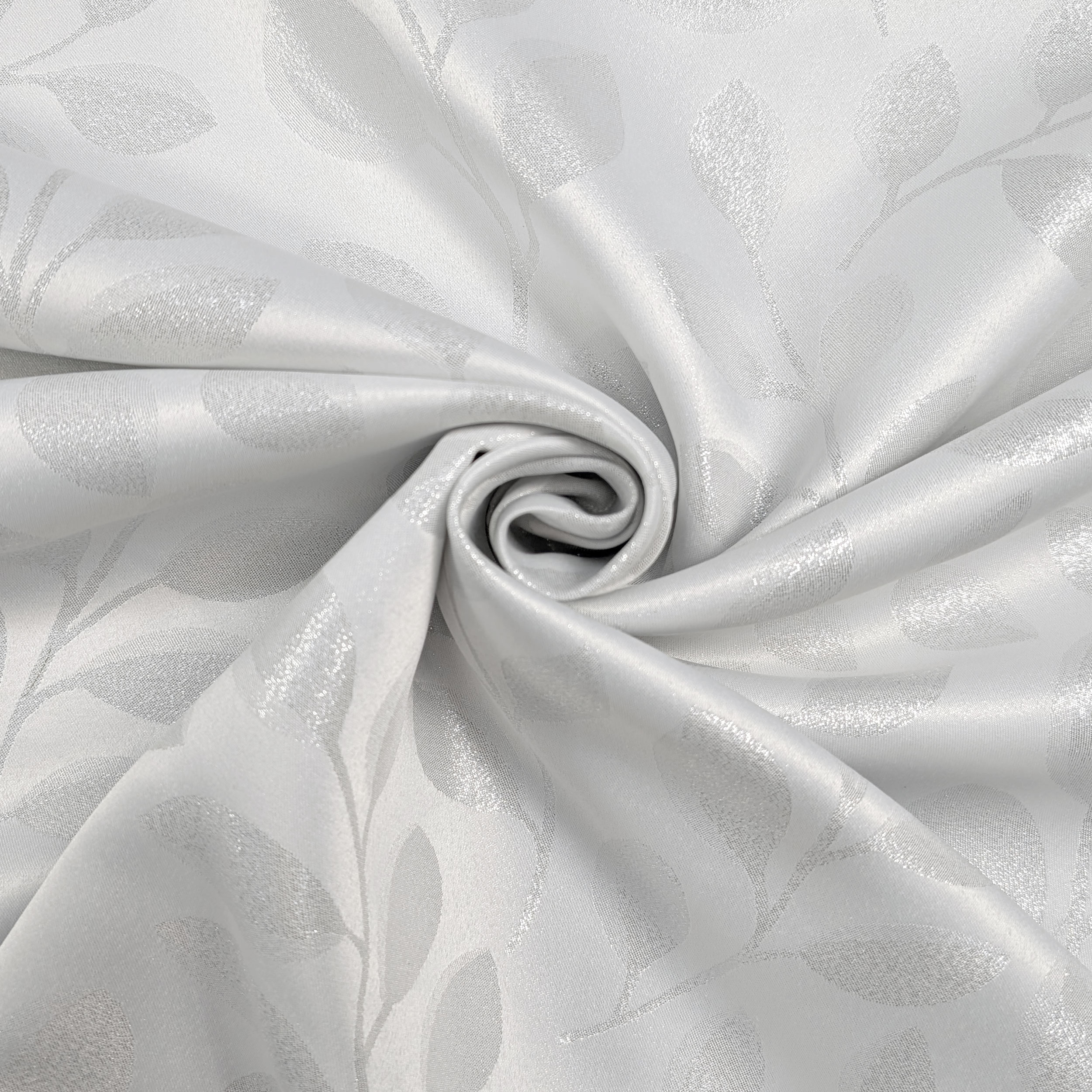 Jacquard Foglie Argento Lurex Image